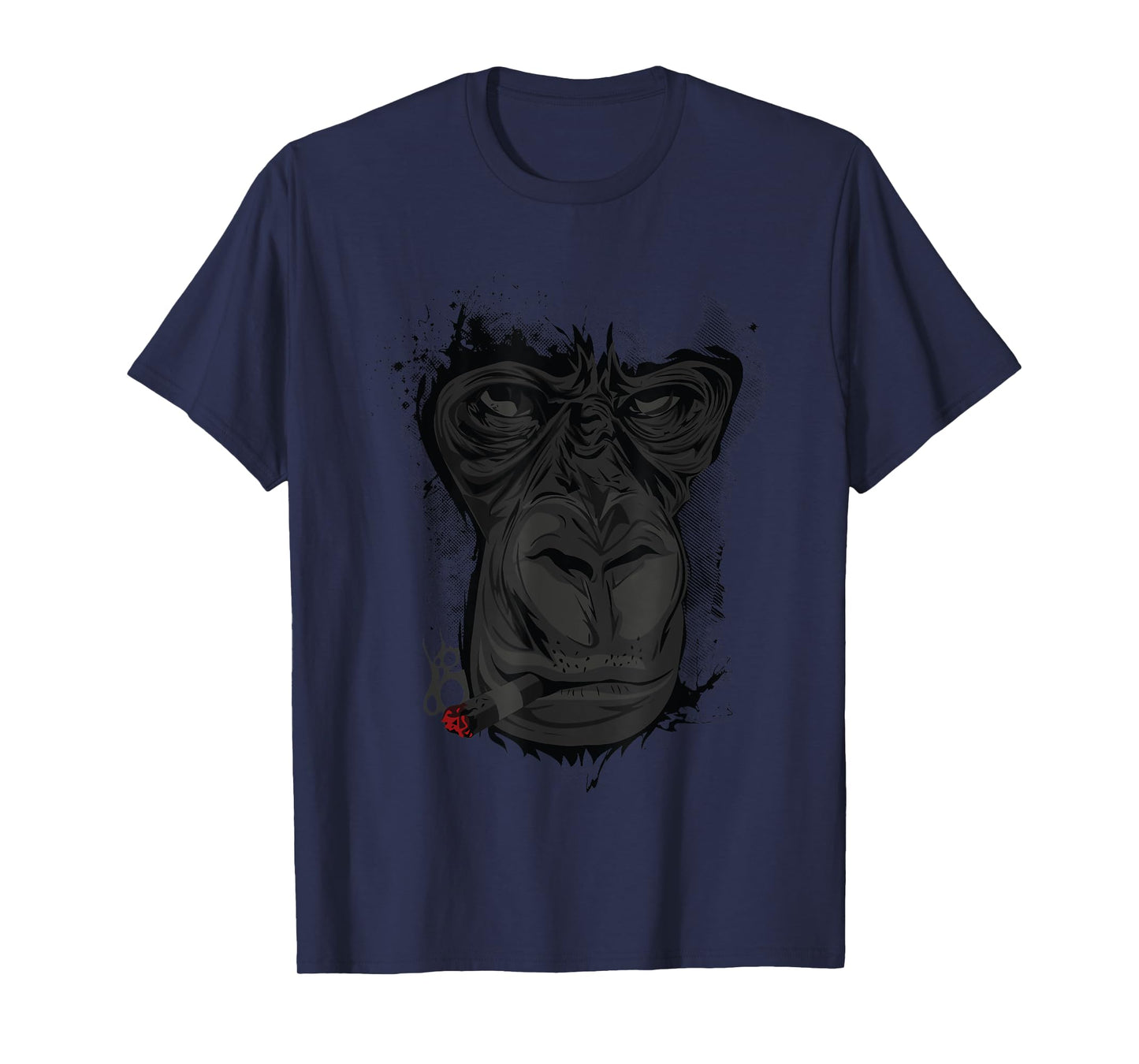 Angry Gorilla Shirt Graphic Ape Cigar Smoking Monkey Gift T-Shirt