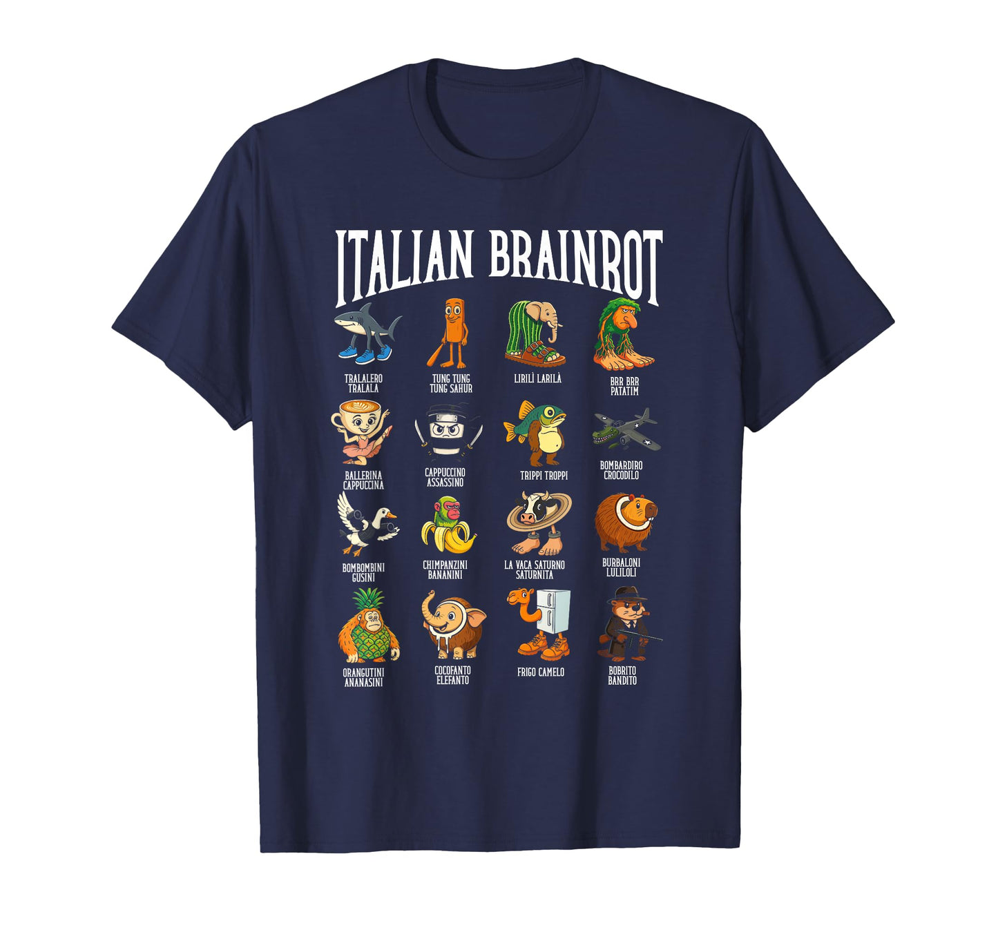 Italian Brainrot Ballerina Assassino Character Meme Mix T-Shirt