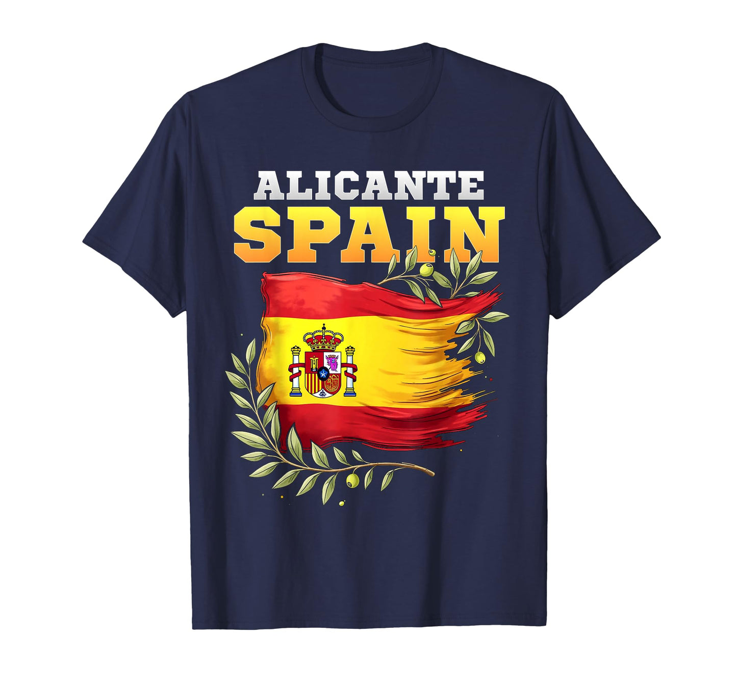 Alicante Spain Flag Espana Vacation Travel Souvenir T-Shirt