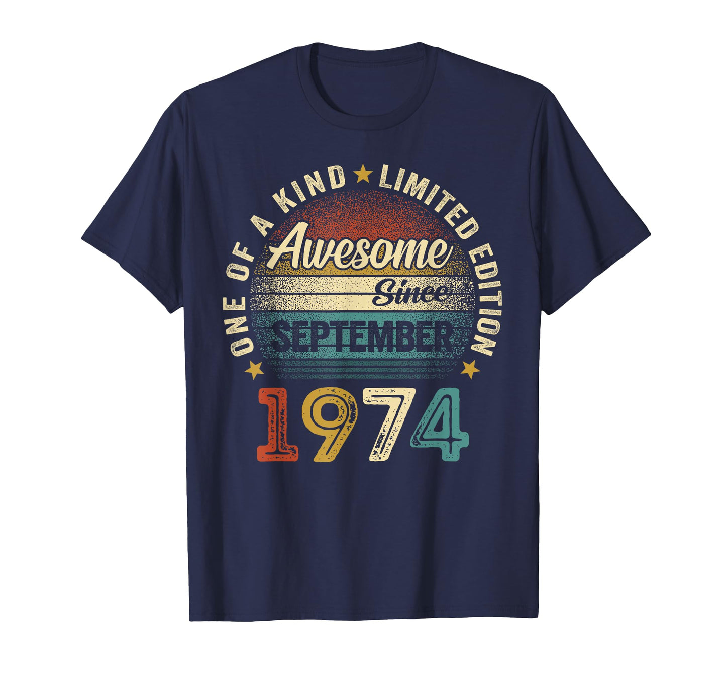 50 Year Old Vintage Born In September 1974 50th Birthday Men T-Shirt