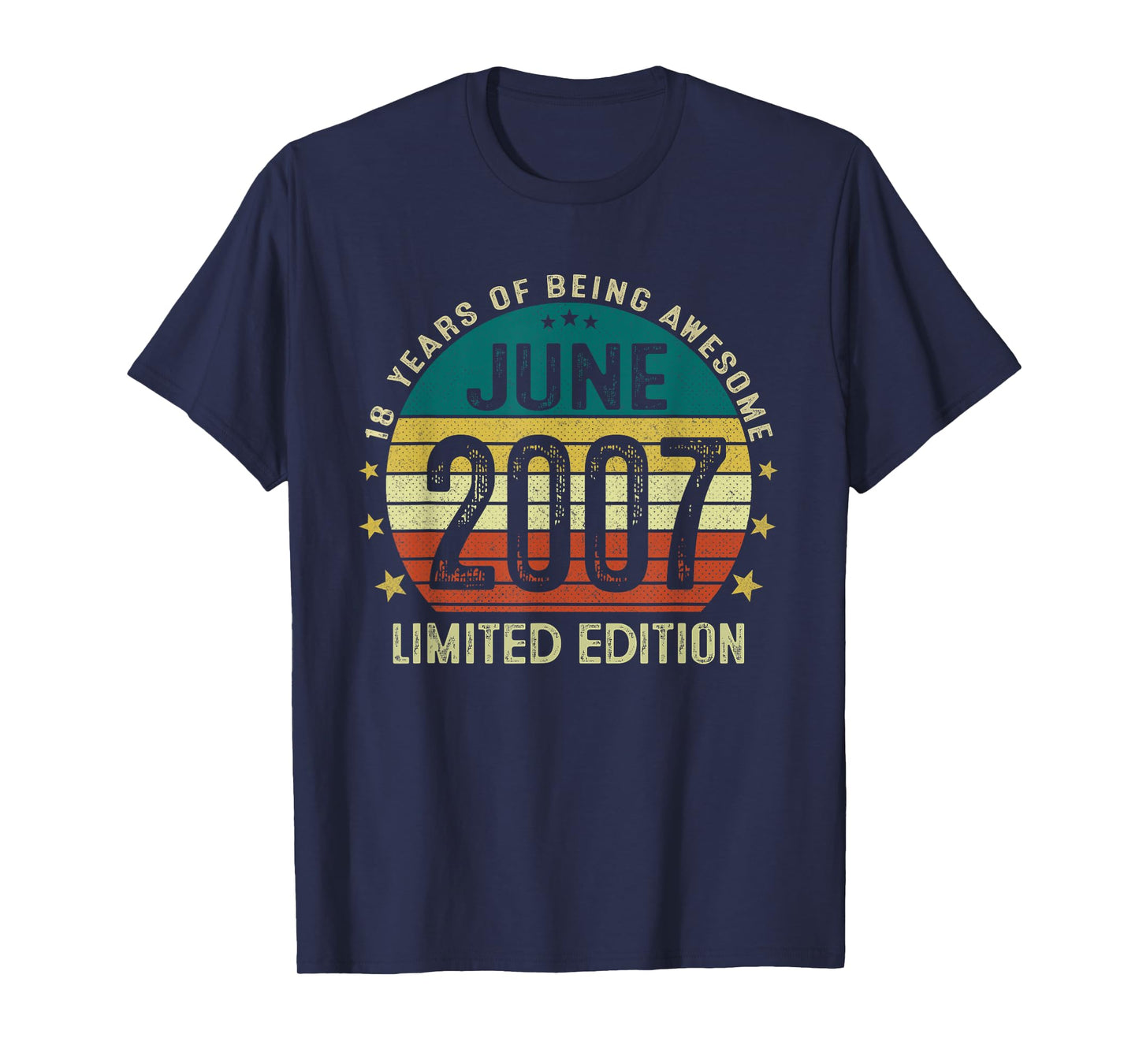 18 Year Old Gifts 18 Birthday June 2007 Limited Edition T-Shirt