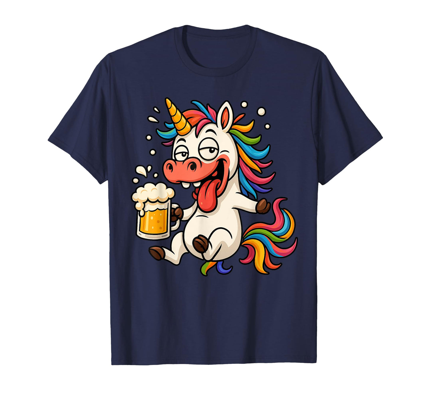 Drunk Unicorn Costume Funny Beer Party Summer Beach Women T-Shirt