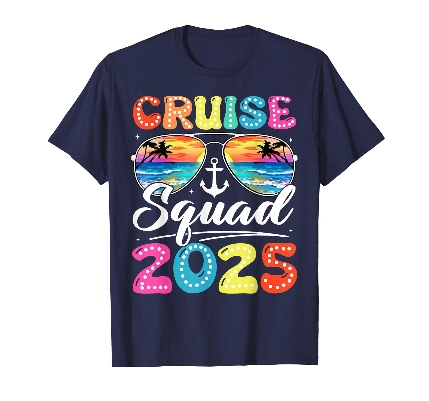 Cruise Squad 2025 Family Friends Vacation Cruising Groovy T-Shirt