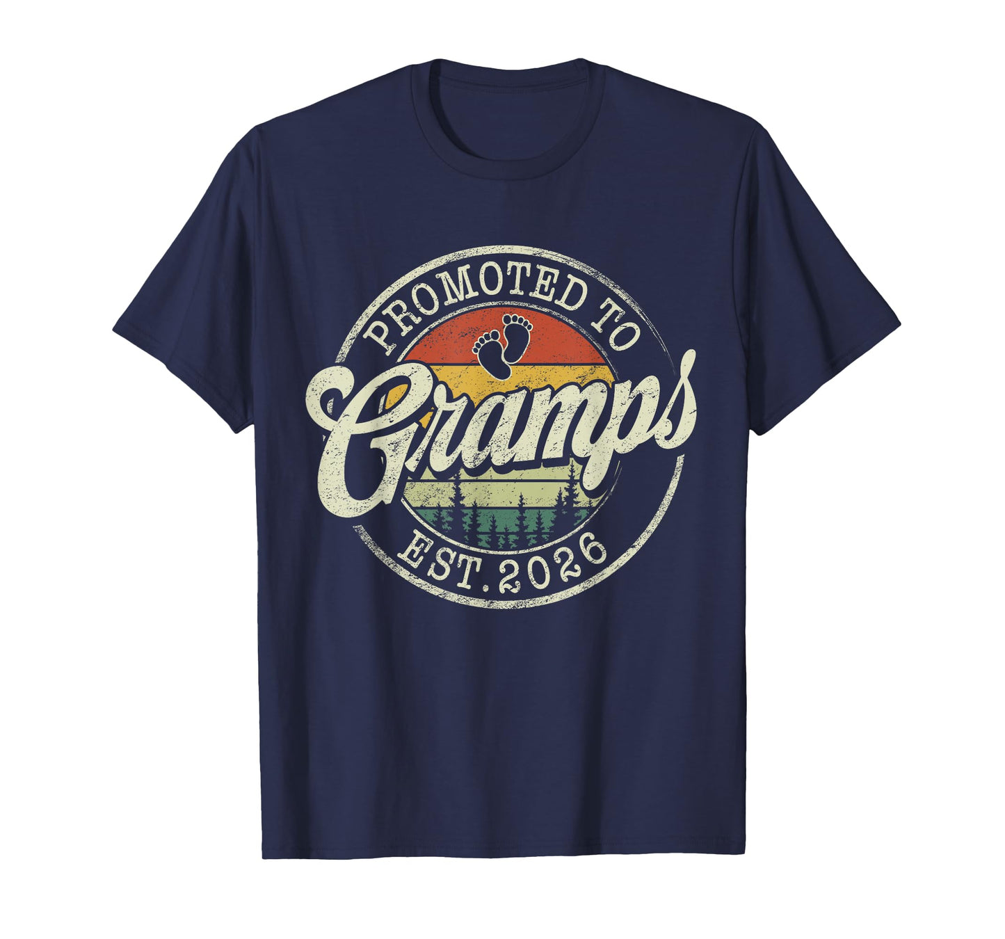 Promoted To Gramps Est 2026 Pregnancy Announcement T-Shirt