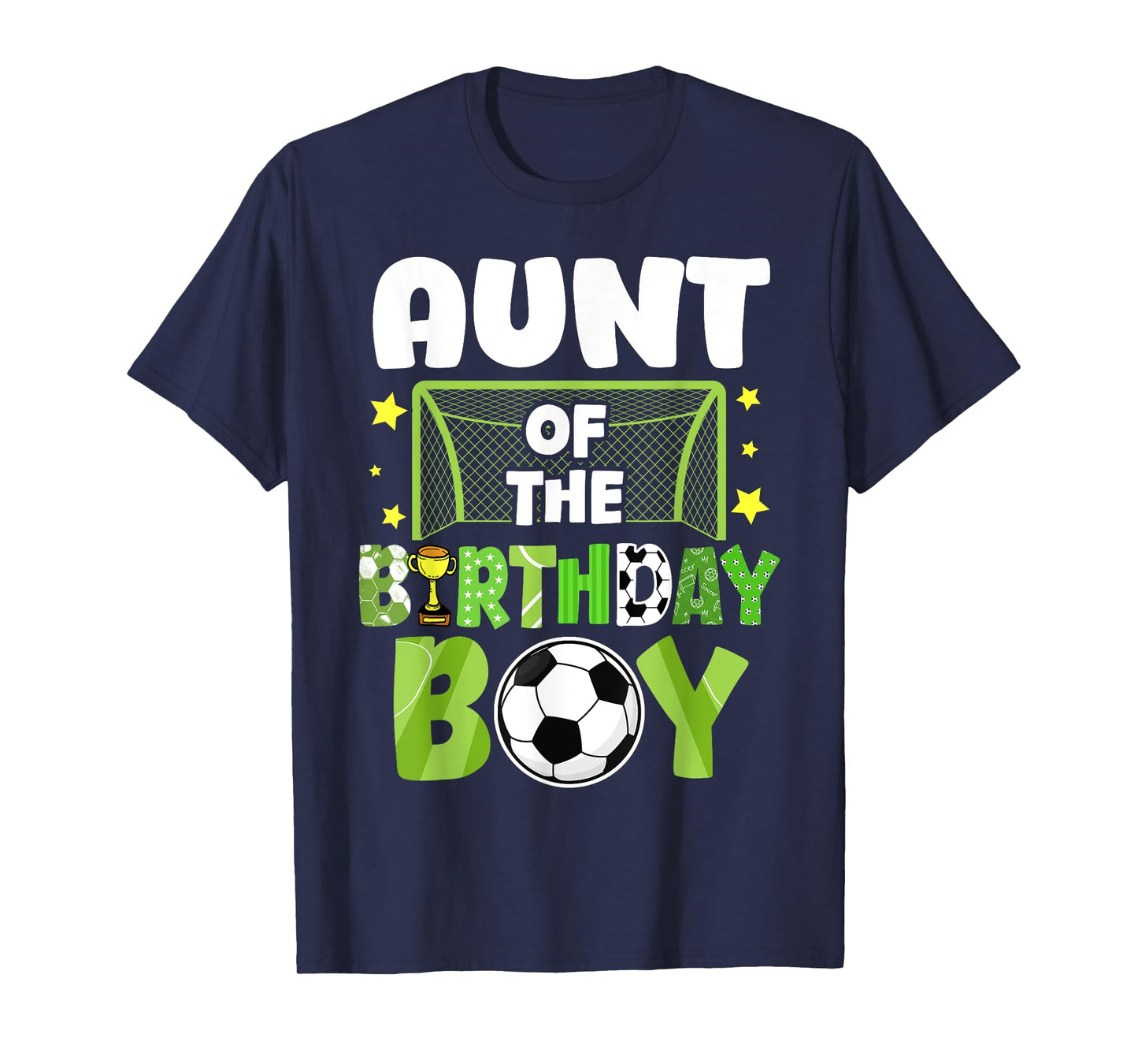 Soccer Aunt Birthday Boy Party Soccer Family Matching T-Shirt