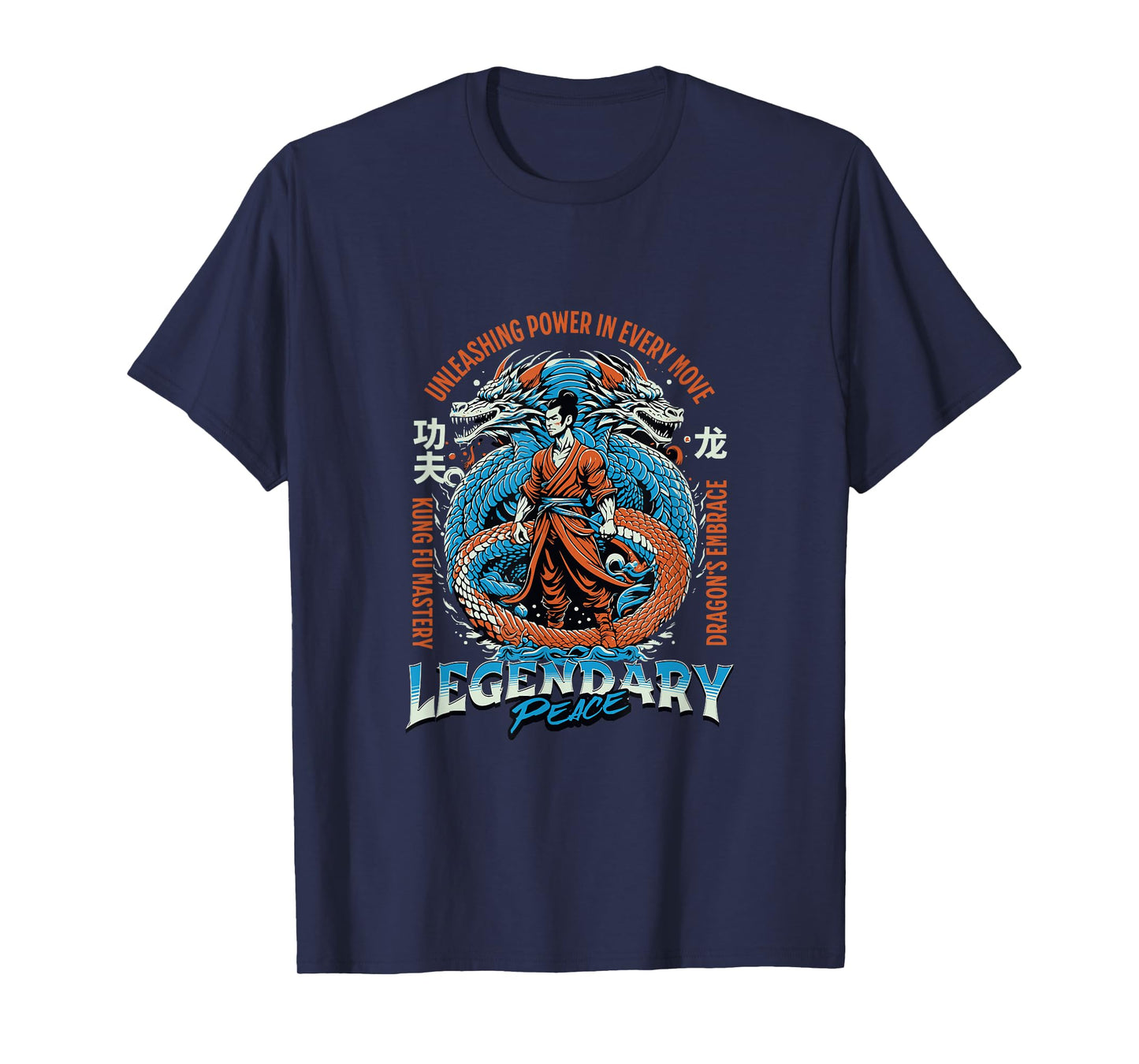 Kungfu Karate Chinese Martial Arts Dragon Warrior Positivity T-Shirt