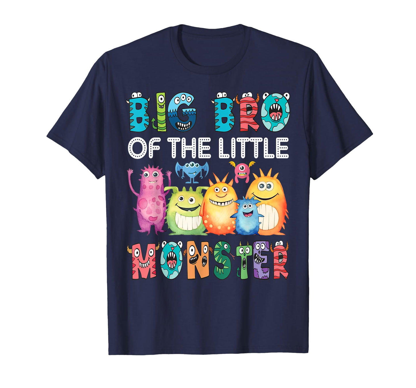 Big Bro Of The Little Monster Kids 1St Birthday Party T-Shirt