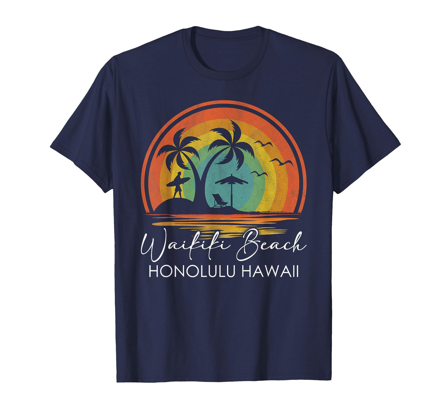 Waikiki Beach Honolulu Hawaii Summer Vacation Tropical T-Shirt