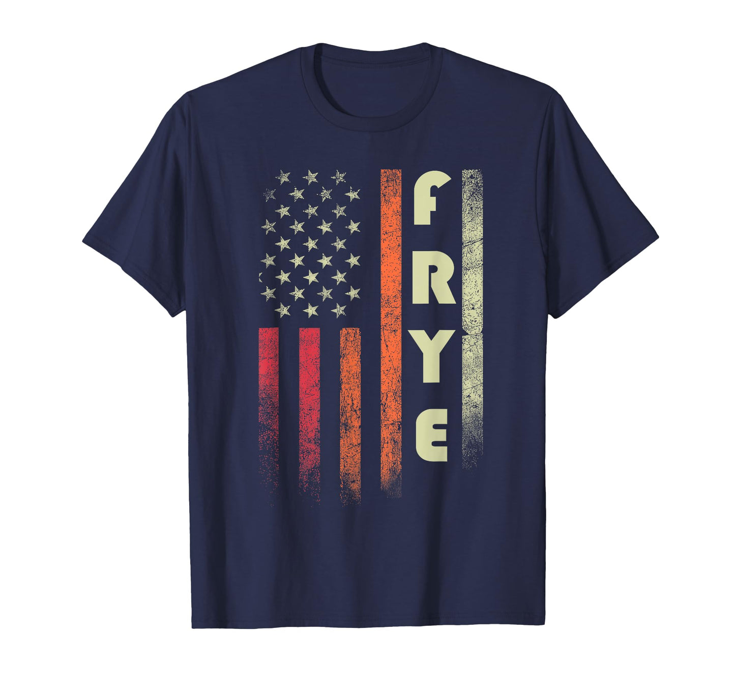 FRYE Surname Funny Retro Vintage Birthday American Flag T-Shirt