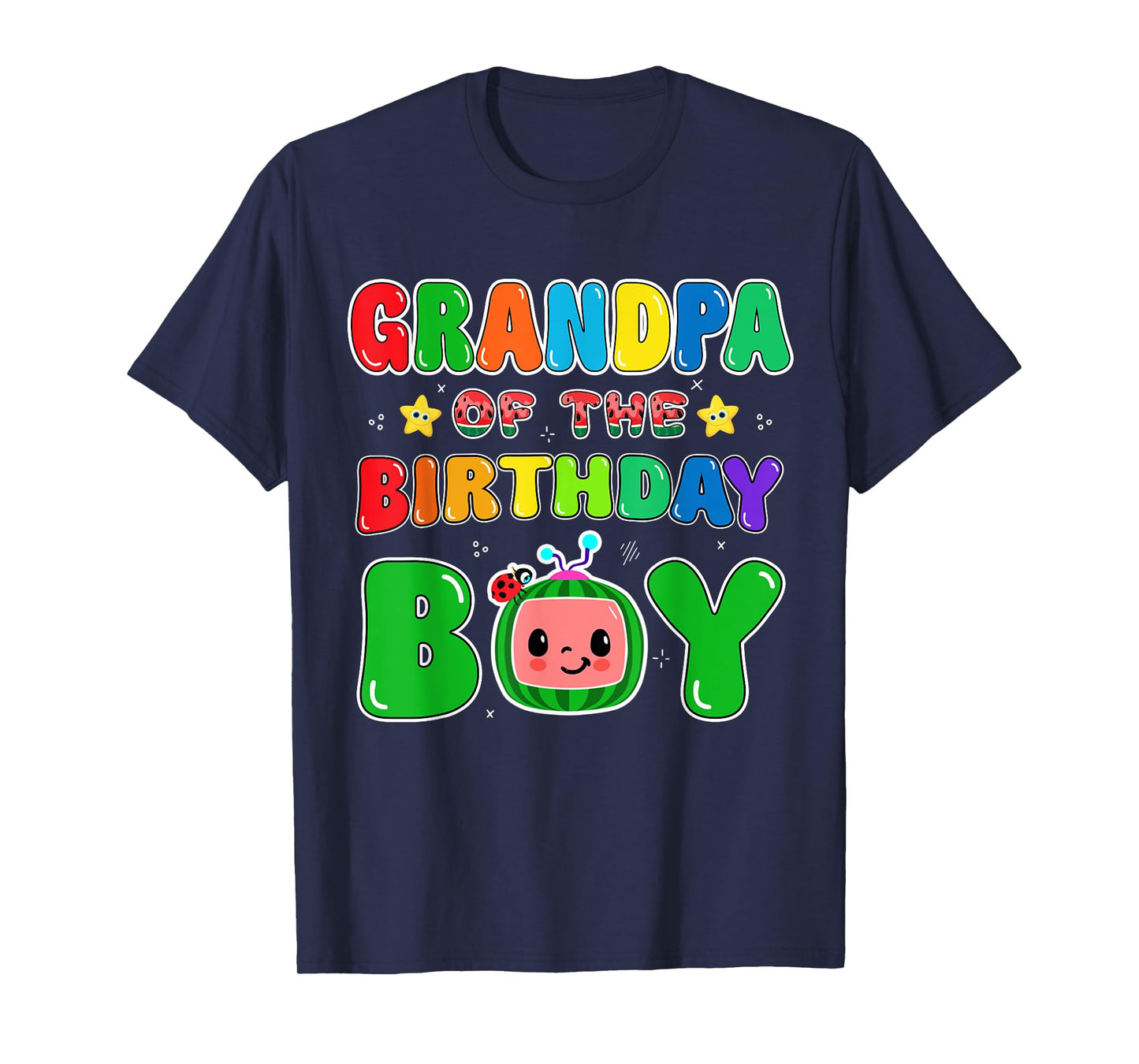 Grandpa of The Birthday Boy Funny Melon Family Matching T-Shirt