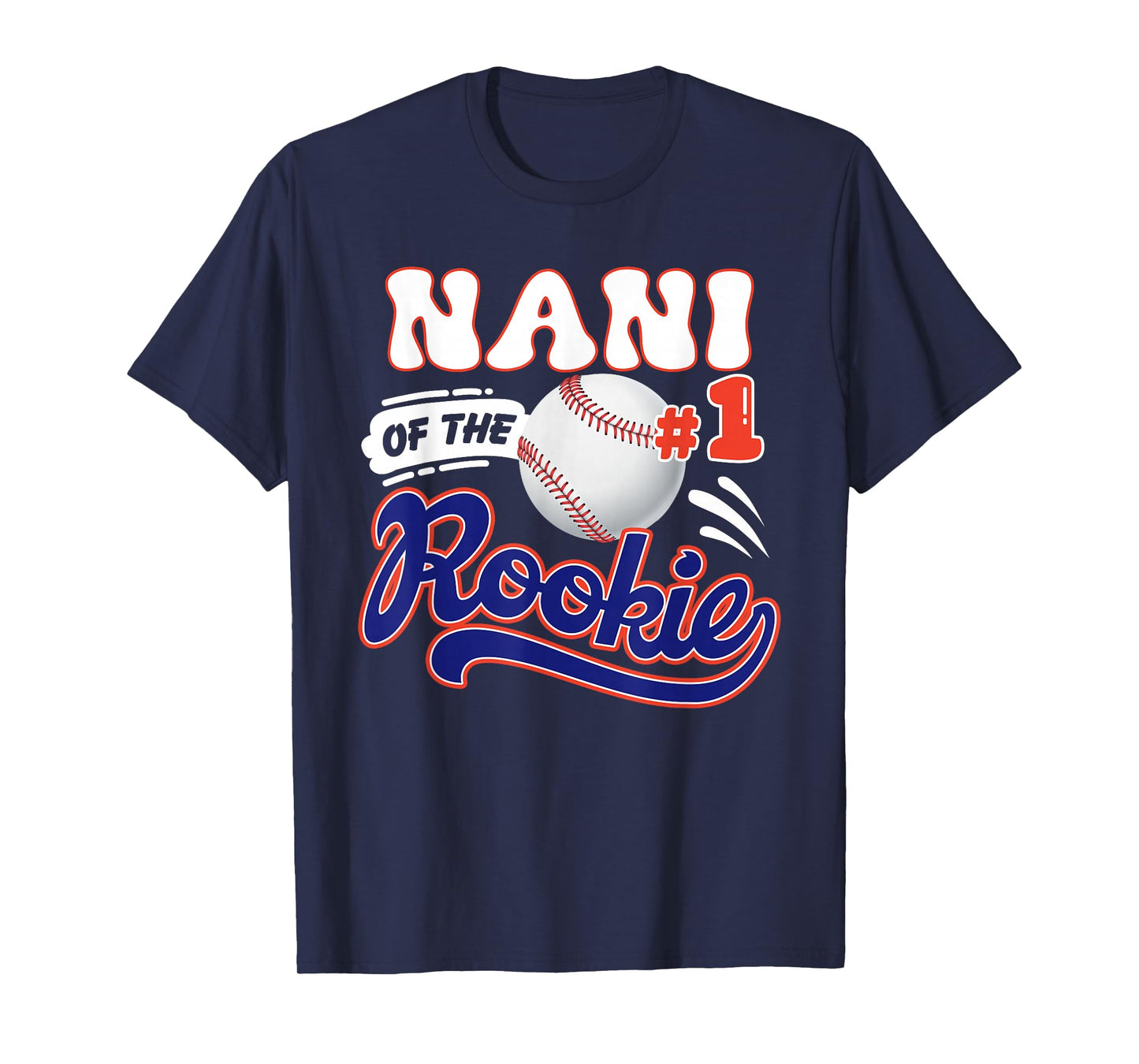 Nani Rookie of Year 1st Birthday Baseball Theme Matching T-Shirt