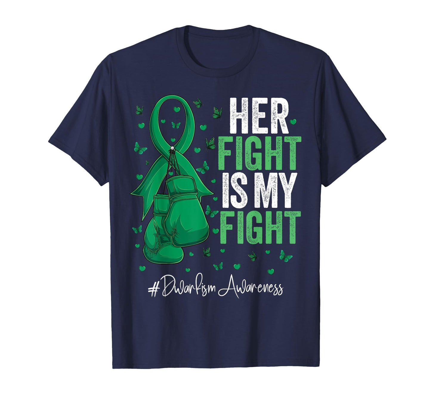 Green Ribbon Survivor Fighter Dwarfism Awareness T-Shirt
