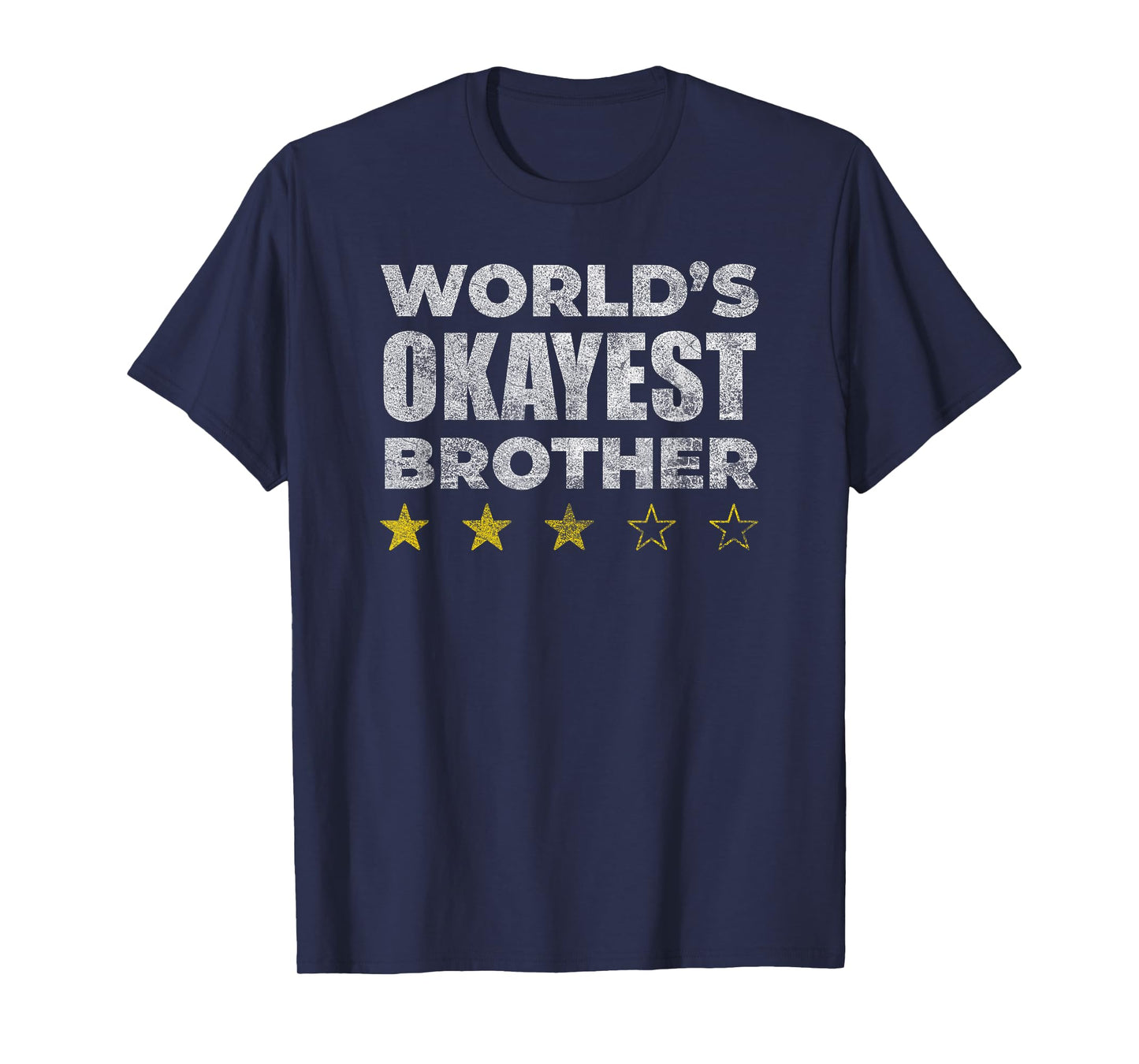 Funny Worlds Okayest Brother - Vintage Style T-Shirt