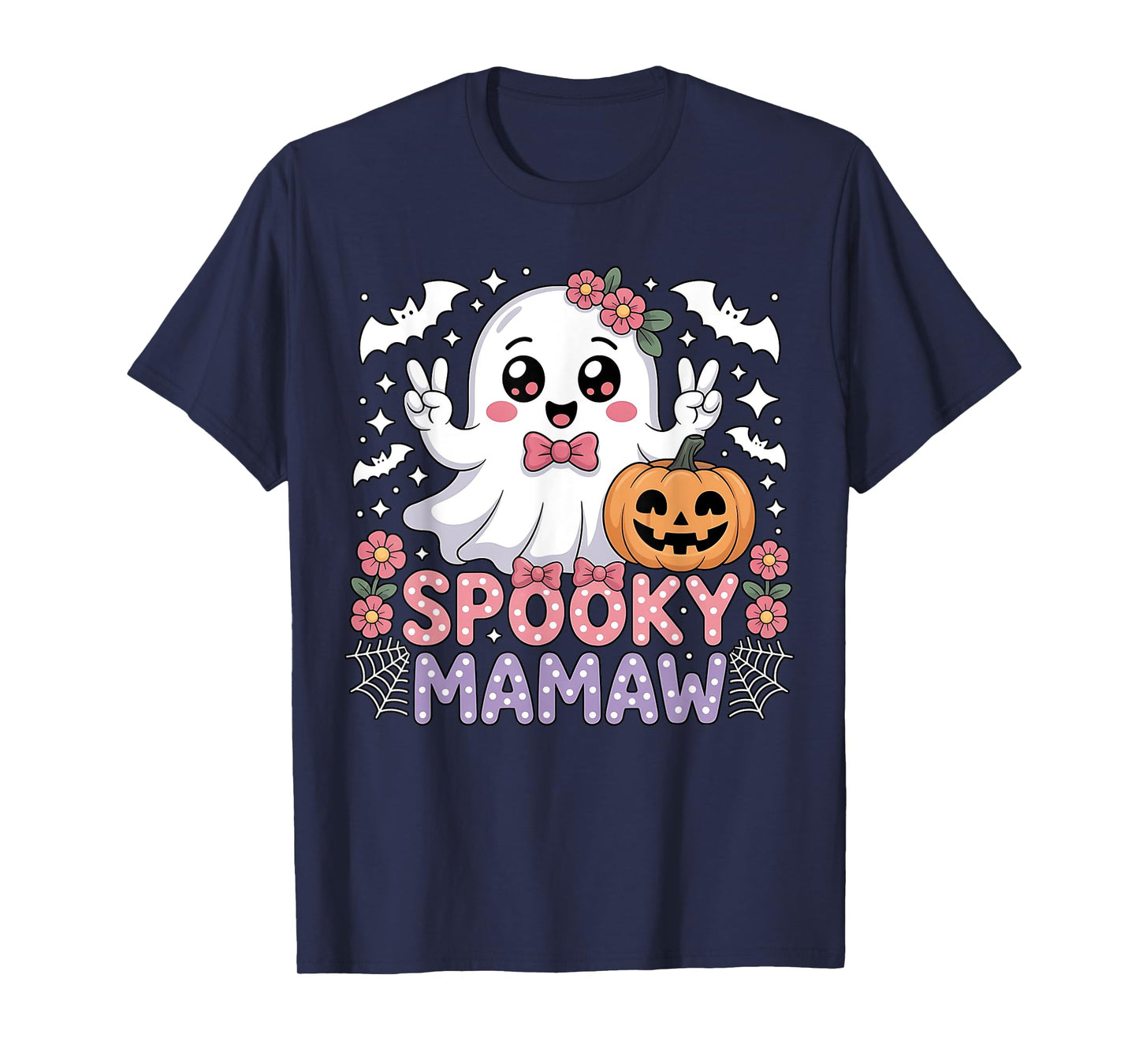 Groovy Spooky Mamaw Women Men Boys Girls Happy Halloween T-Shirt