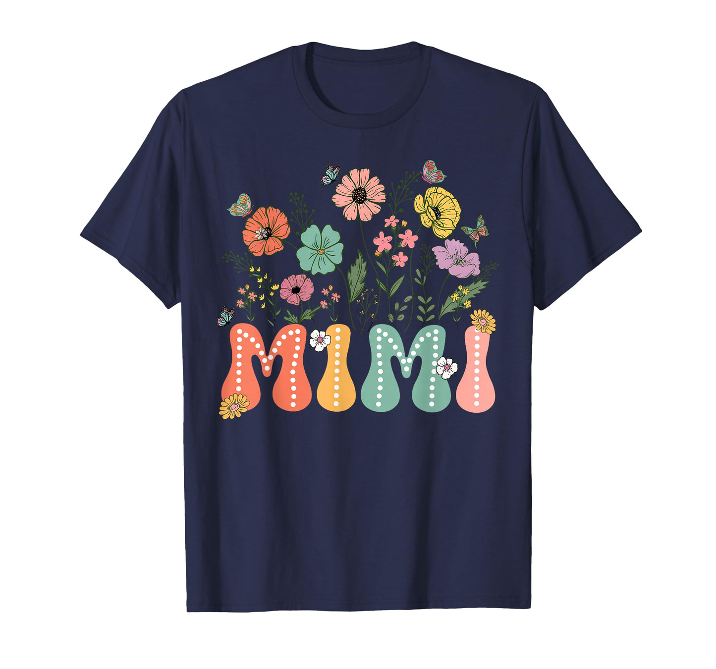 Mimi Mothers Day For Grandma Wildflower Floral Women T-Shirt