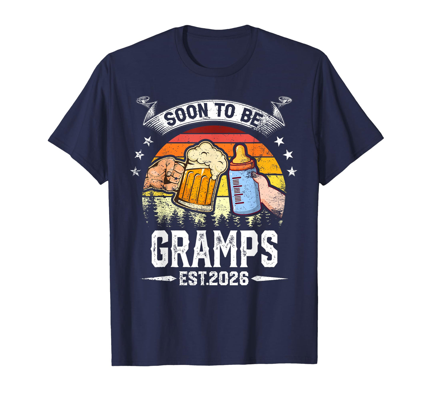 Soon To Be Gramps Funny Pregnancy Announcement Dad 2026 T-Shirt