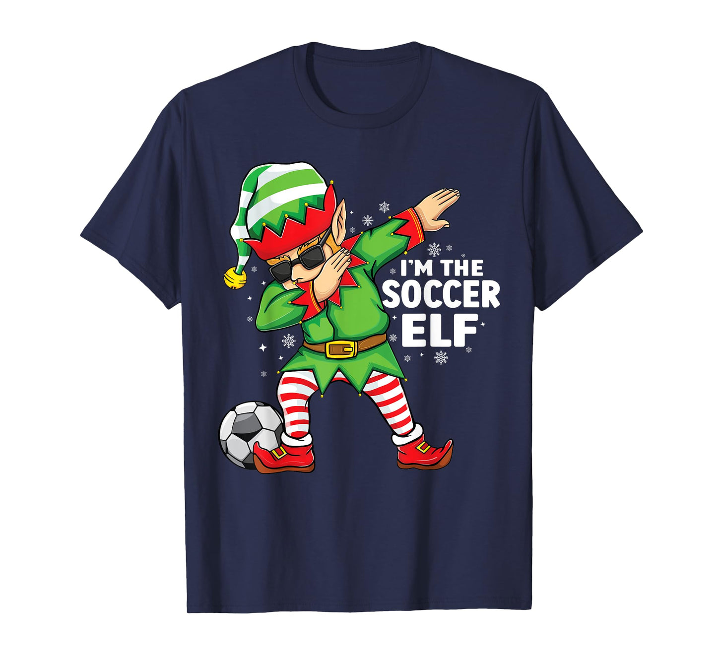 The Soccer Elf Group Matching dabbing elf soccer Christmas T-Shirt