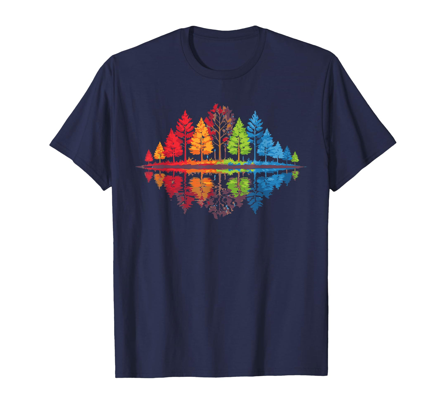Nature Reflection Forest Trees Outdoor Wildlife T-Shirt