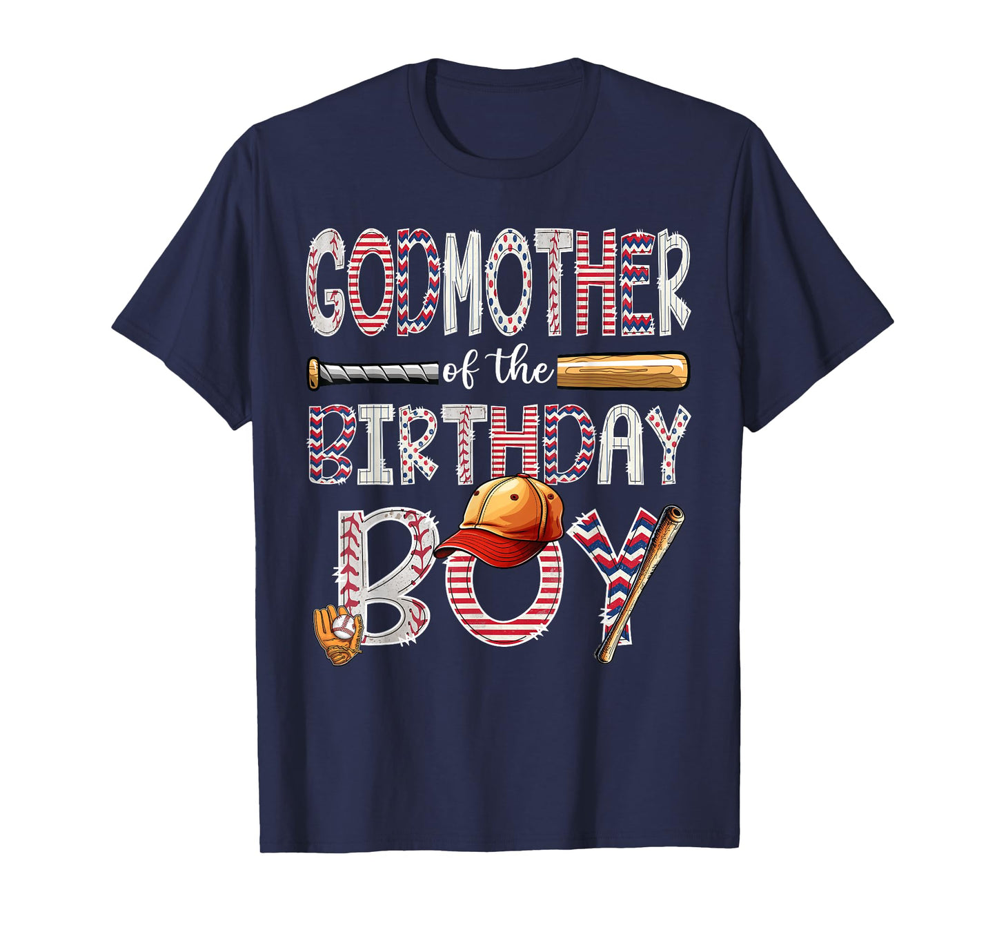 GodMother Of The Birthday Boy Baseball Player Birthday T-Shirt
