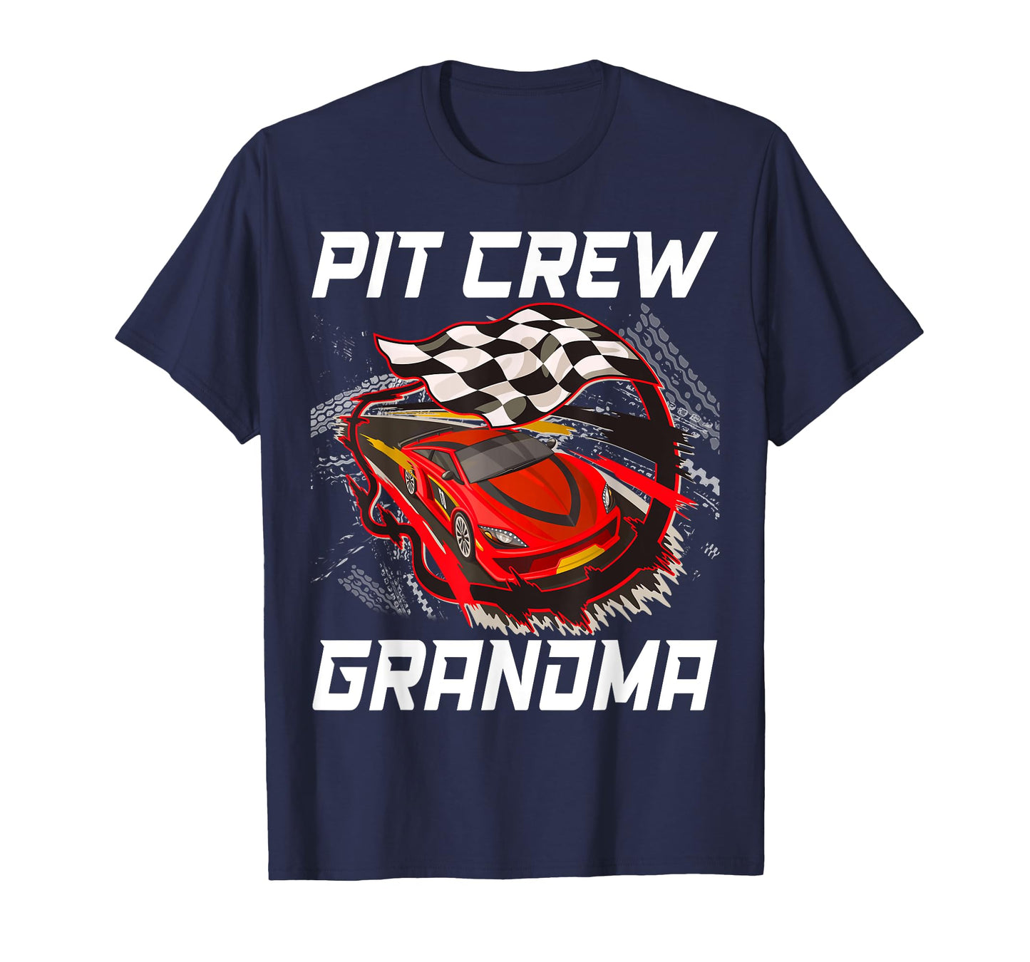 Pit Crew Grandma Race Car Birthday Racing Car Family T-Shirt