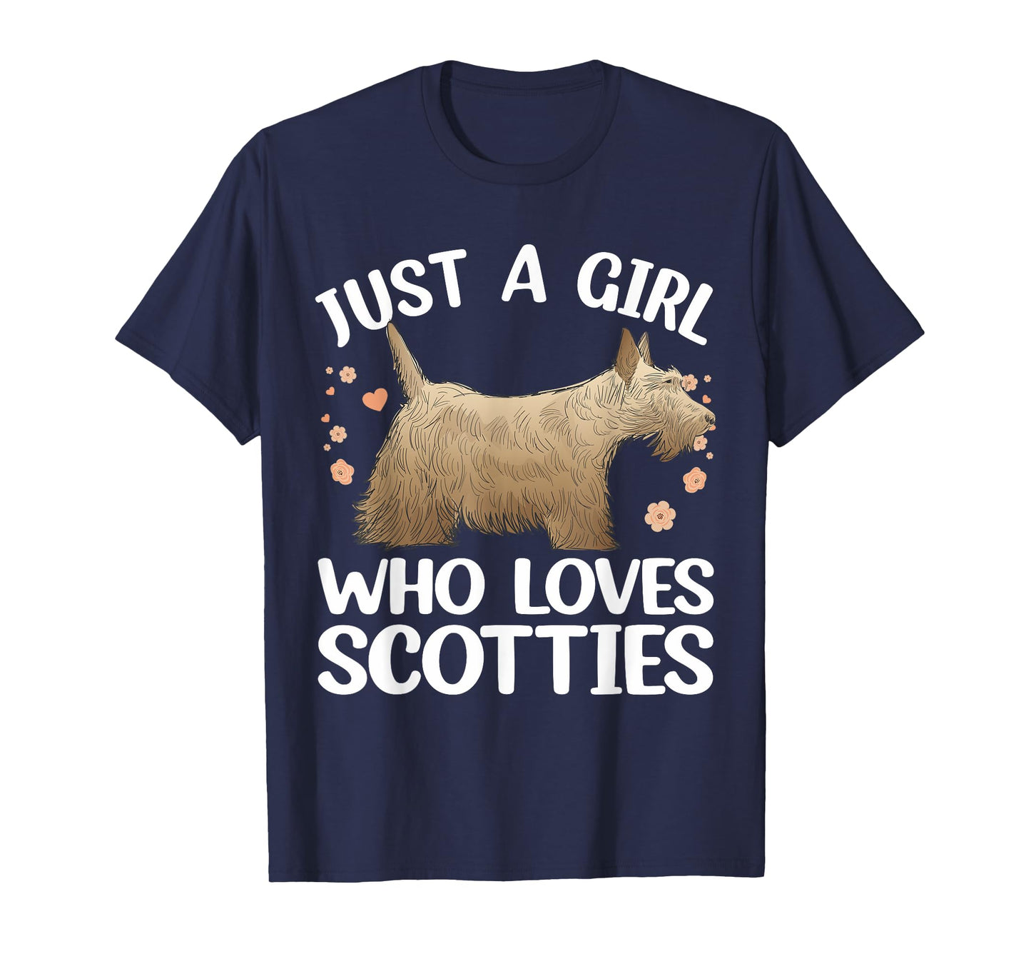 Funny Scottish Terrier Art For Girls Women Scottie Dog Lover T-Shirt