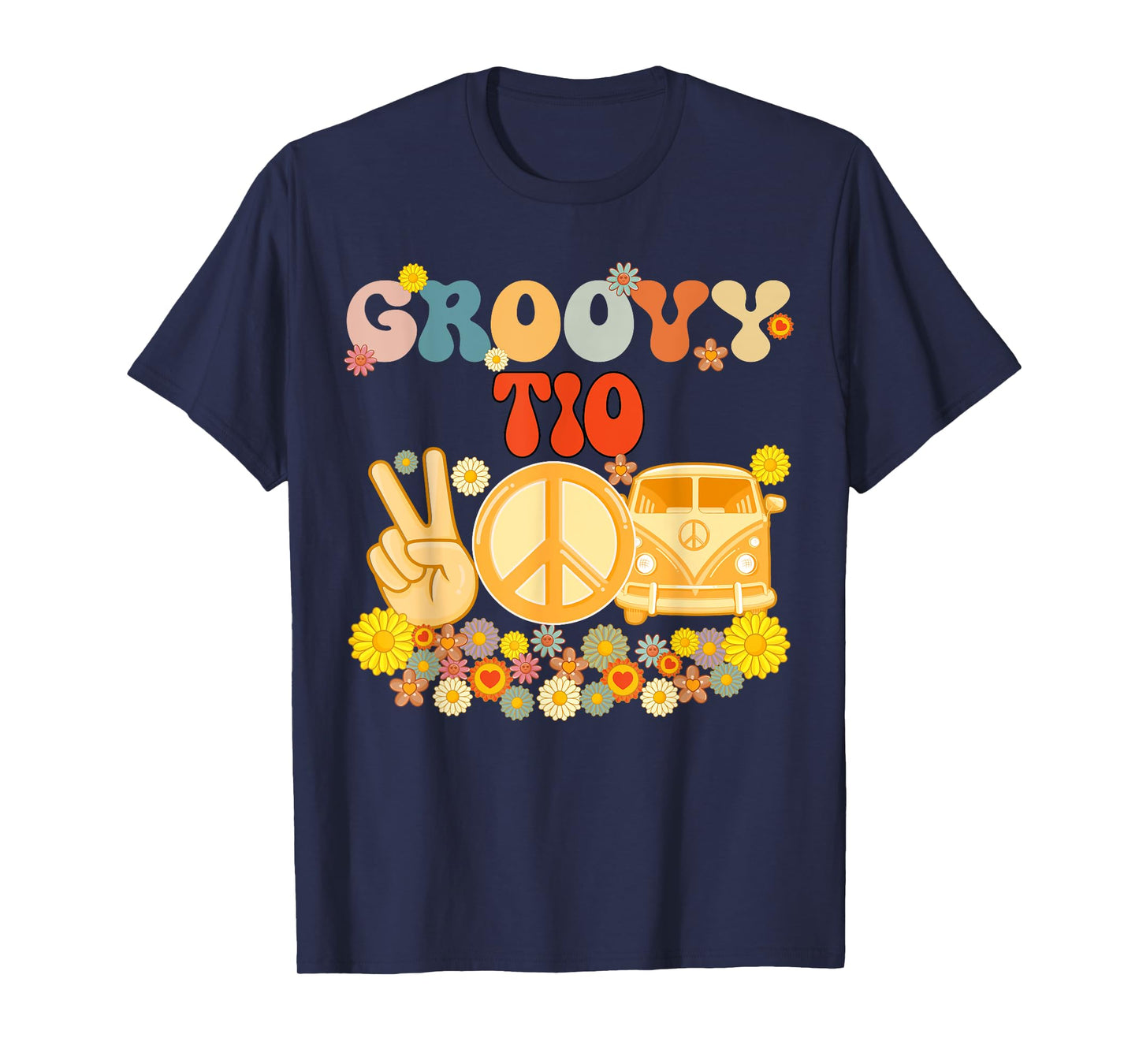 Groovy Tio Retro Matching Family Baby Shower Father's Day T-Shirt