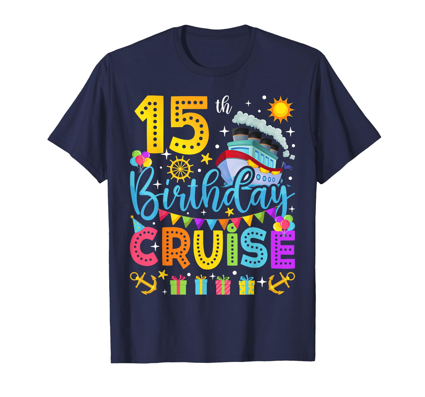 15th Birthday Cruise Cruising Lover 15 Years Old Bday Party T-Shirt