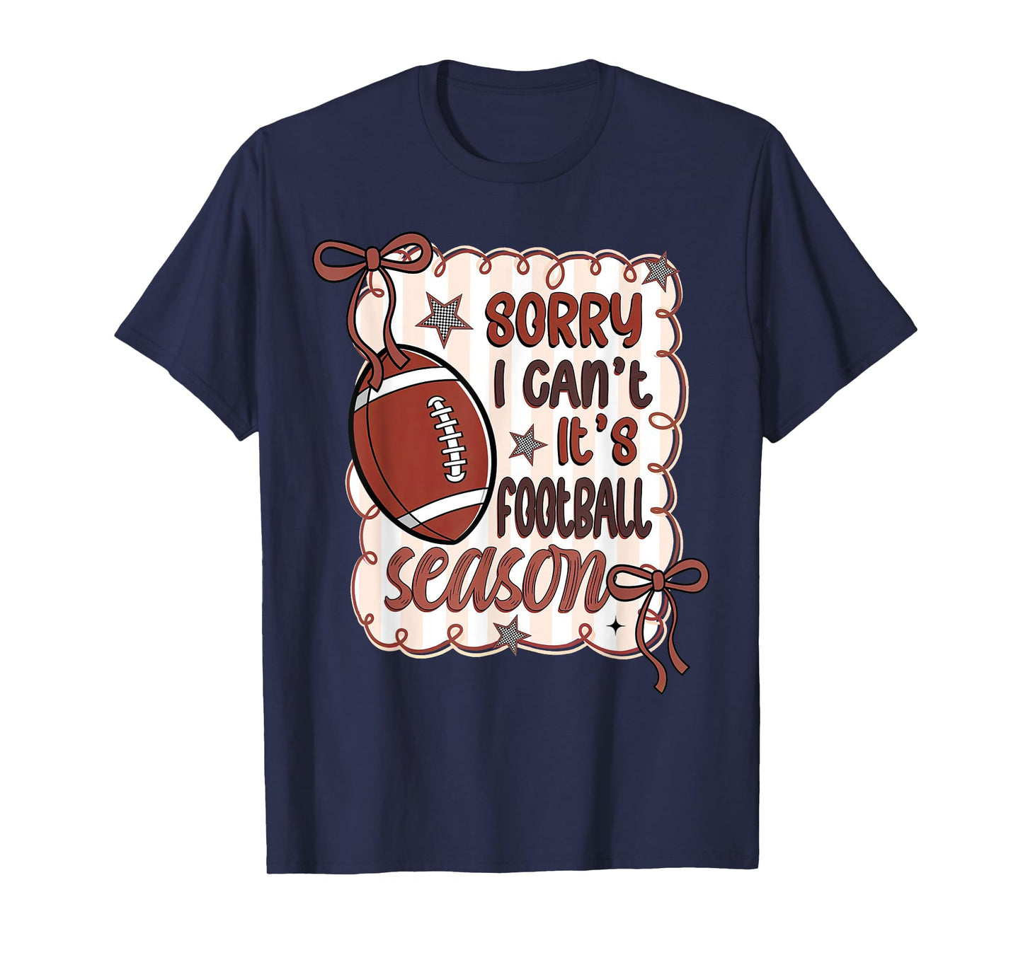 Sorry I Can't It's Football Season Retro Football Game Day T-Shirt