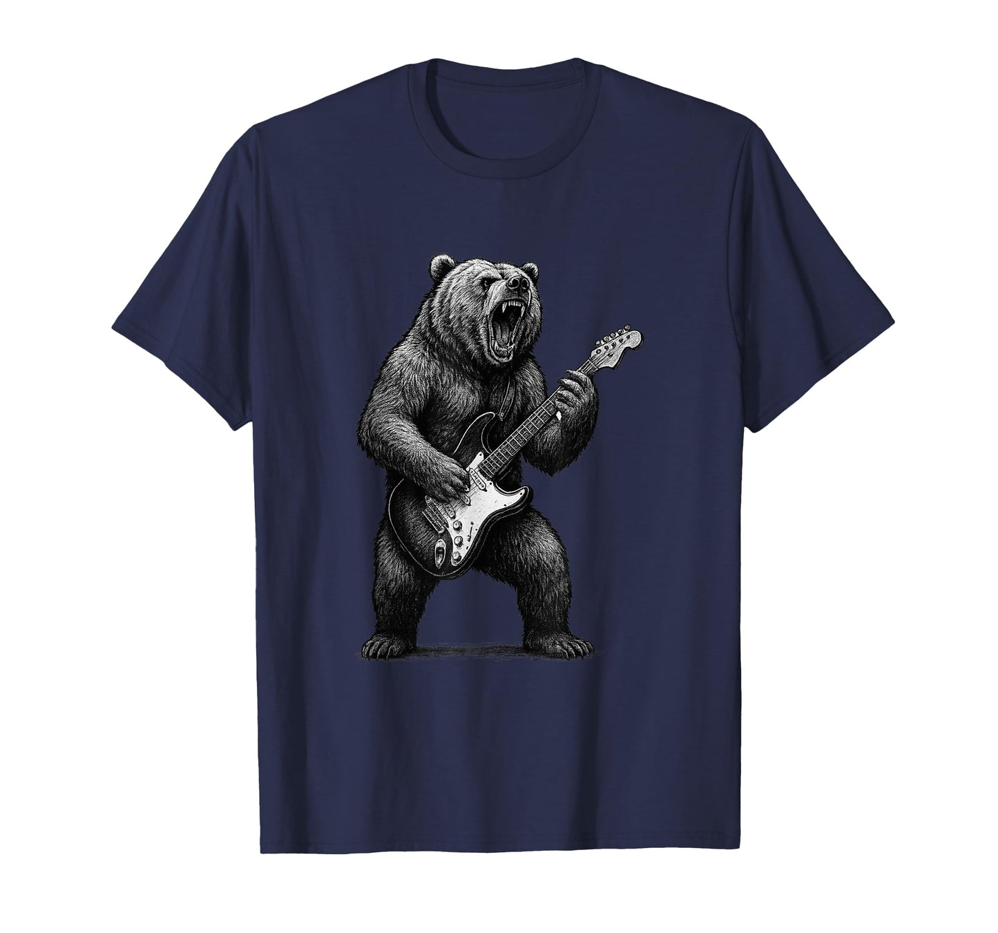 Grizzly Bear Playing Electric Guitar T-Shirt