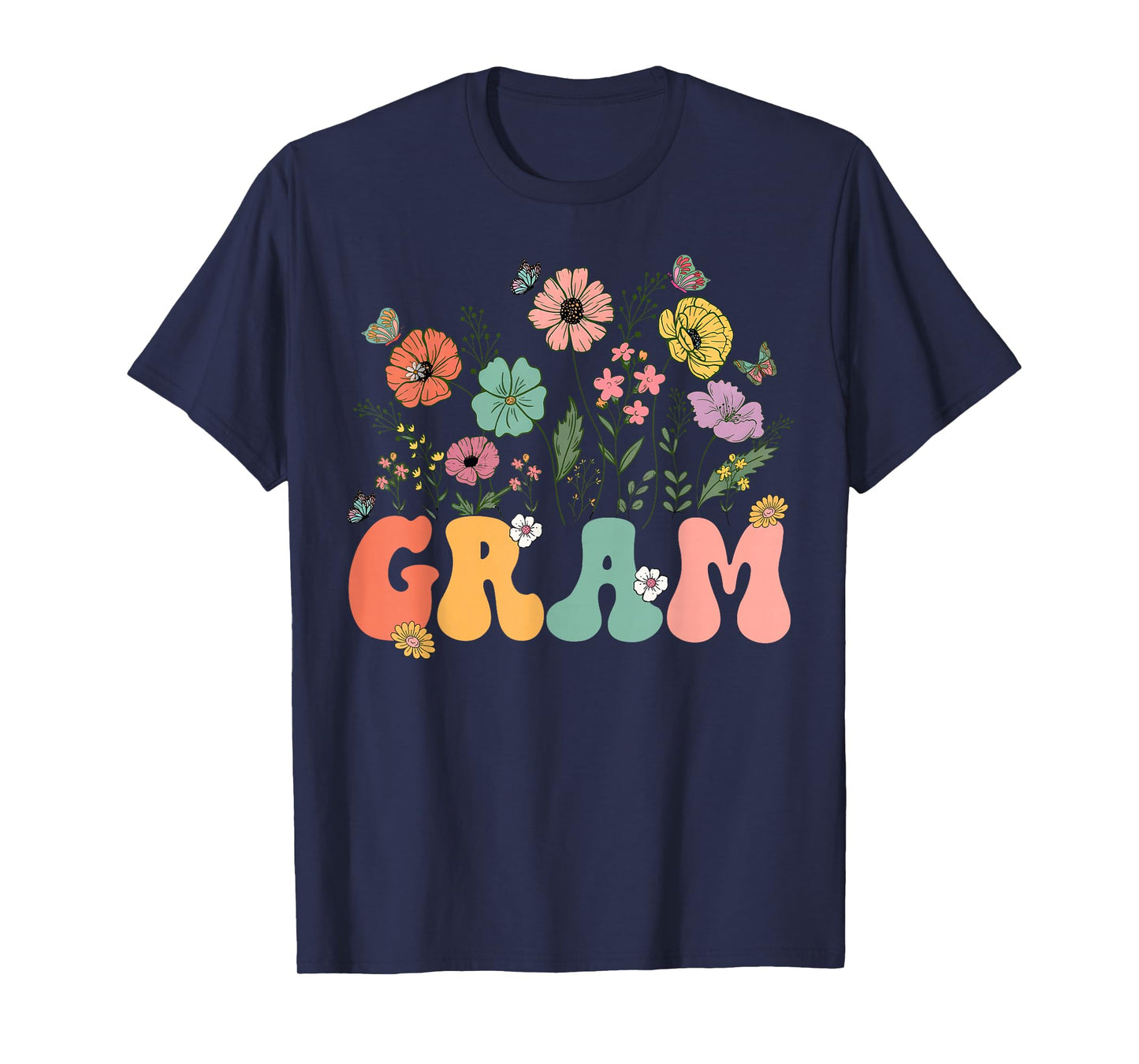 Gram Mothers Day For Grandma Wildflower Floral Women T-Shirt