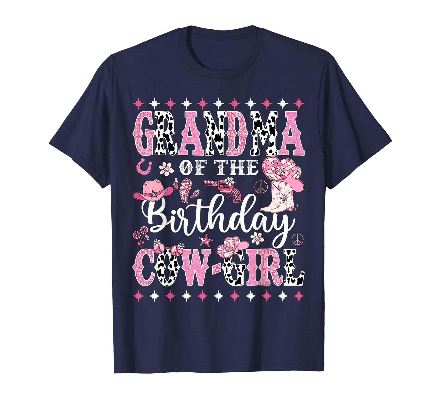 Grandma Of The Birthday CowGirl Rodeo CowGirl Birthday T-Shirt