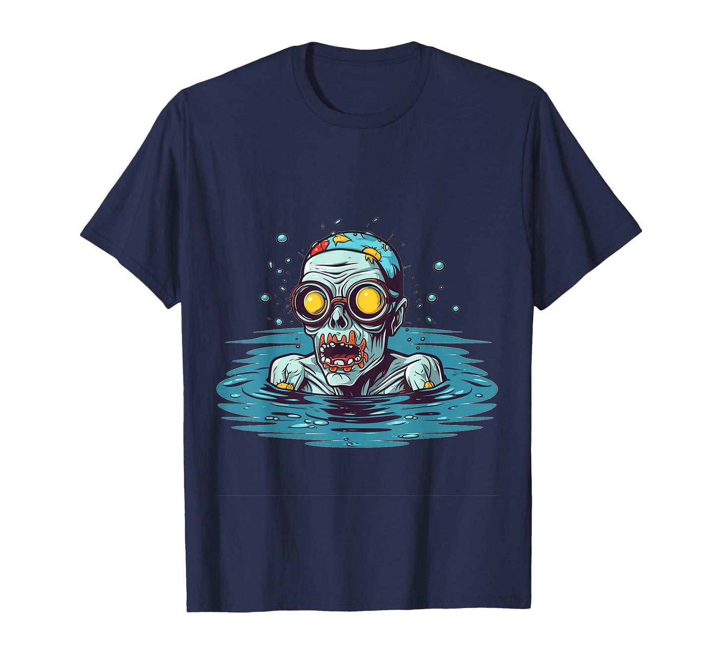 Zombie Swimmer Halloween Costume Swimming Men Women Kids T-Shirt