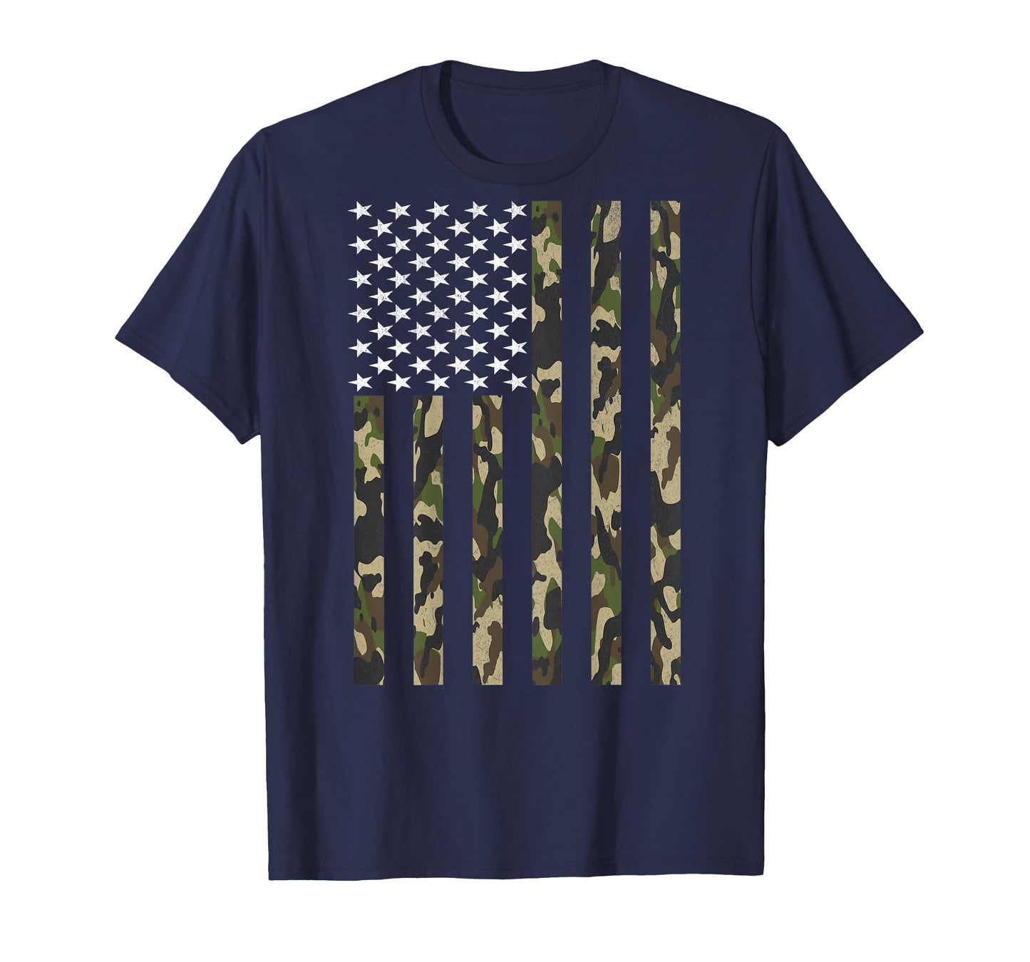 Camo American Flag USA Camouflage Boys Youth Kids (ON BACK) T-Shirt