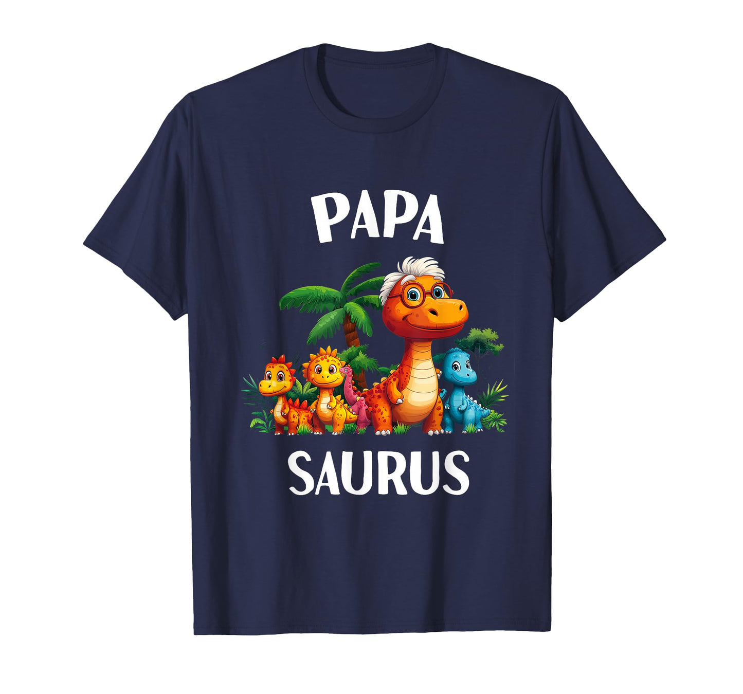 Papasaurus Papa Saurus Dinosaur Grandpa Matching Family Men T-Shirt