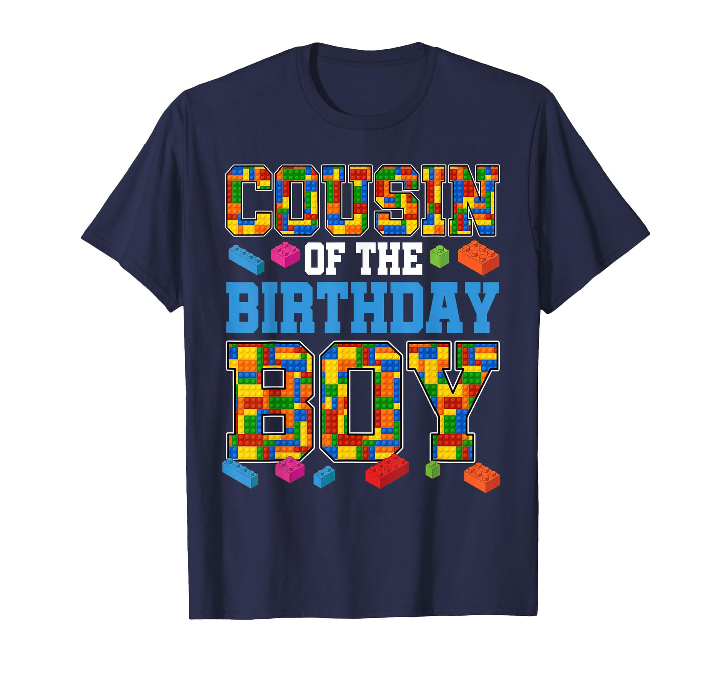 Cousin Of The Birthday Boy Master Builder Building Blocks T-Shirt