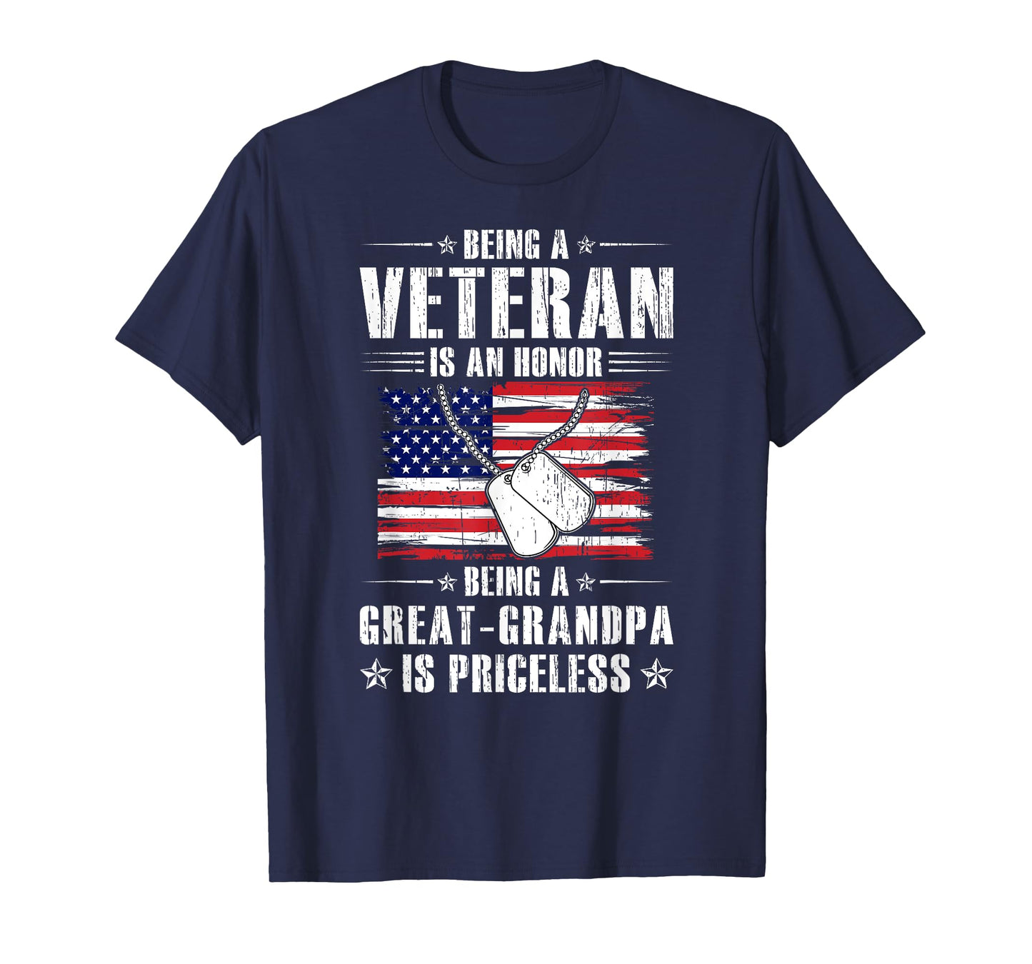 Being A Great Grandpa Is Priceless Veteran Great Grandpa T-Shirt