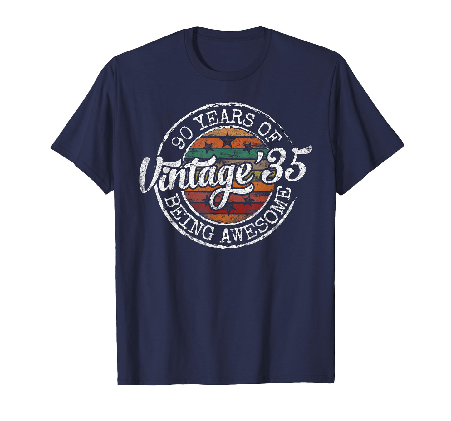 Vintage 1935 Bday Stamp 90th Birthday Gifts 90 Year Old T-Shirt