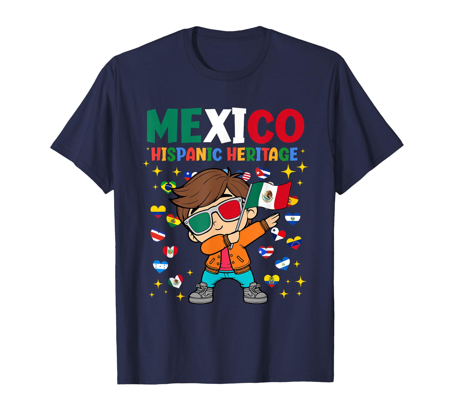 Hispanic Heritage Mexican Flag Proud Mexico Boys Kids T-Shirt