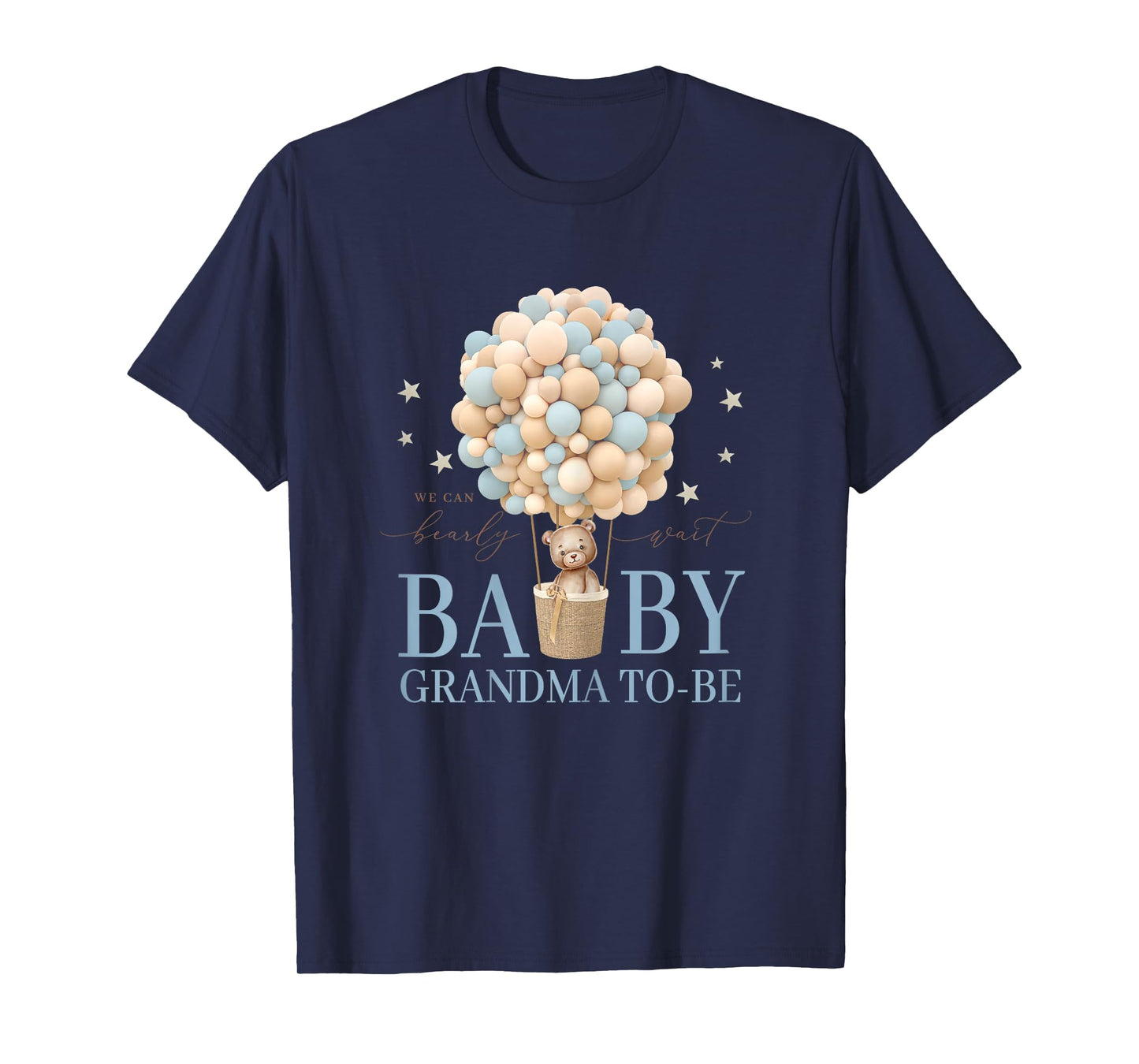 Grandma We Can Bearly Wait Baby Shower Bear Family Matching T-Shirt