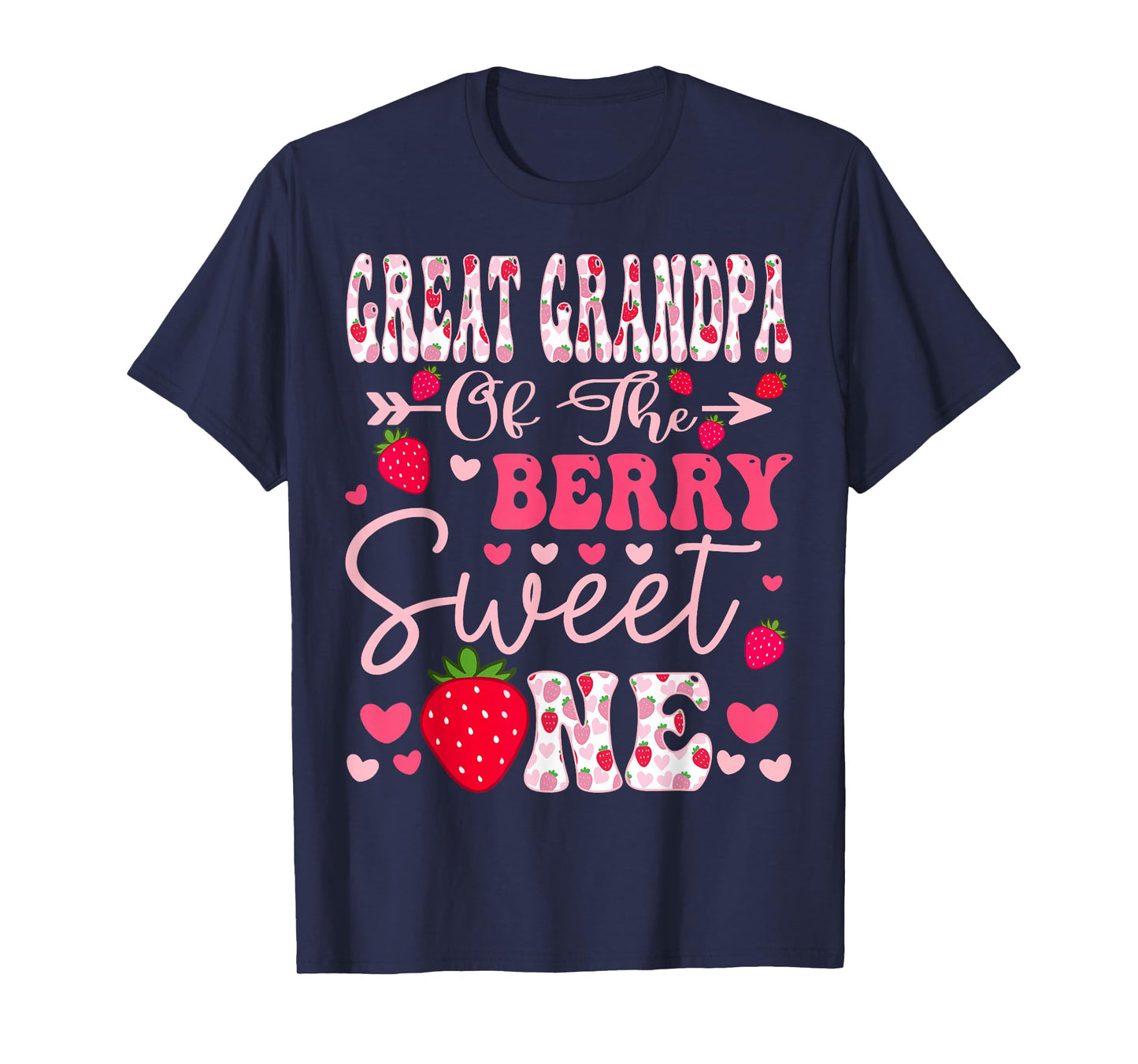 Great Grandpa Of The Berry Sweet One Strawberry 1St Birthday T-Shirt