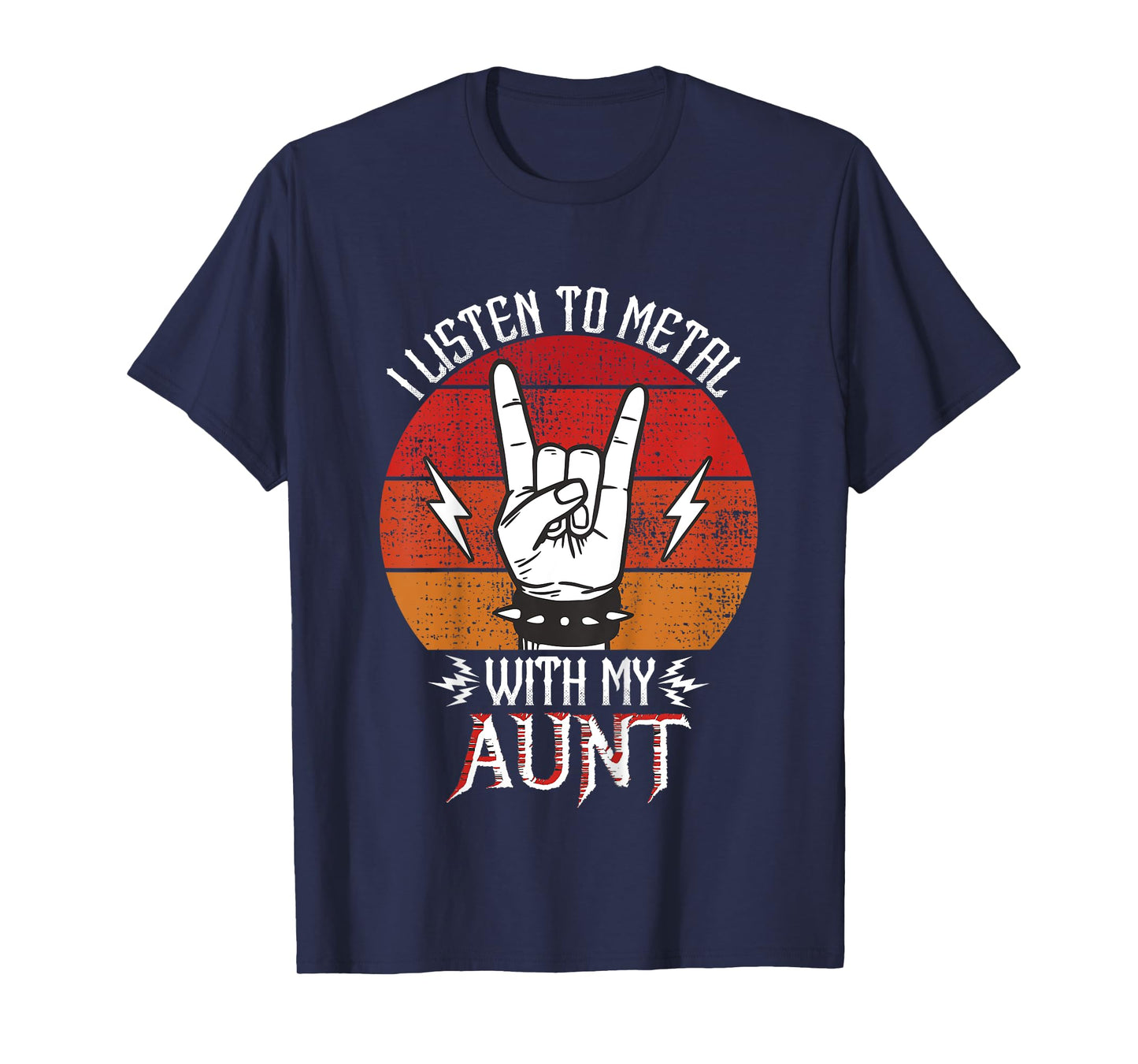 I Listen To Heavy Metal With My Aunt Kids Heavy Metal T-Shirt