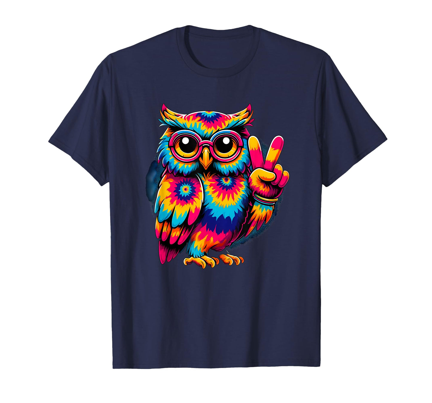 Peace Sign Tie Dye Owl T-Shirt