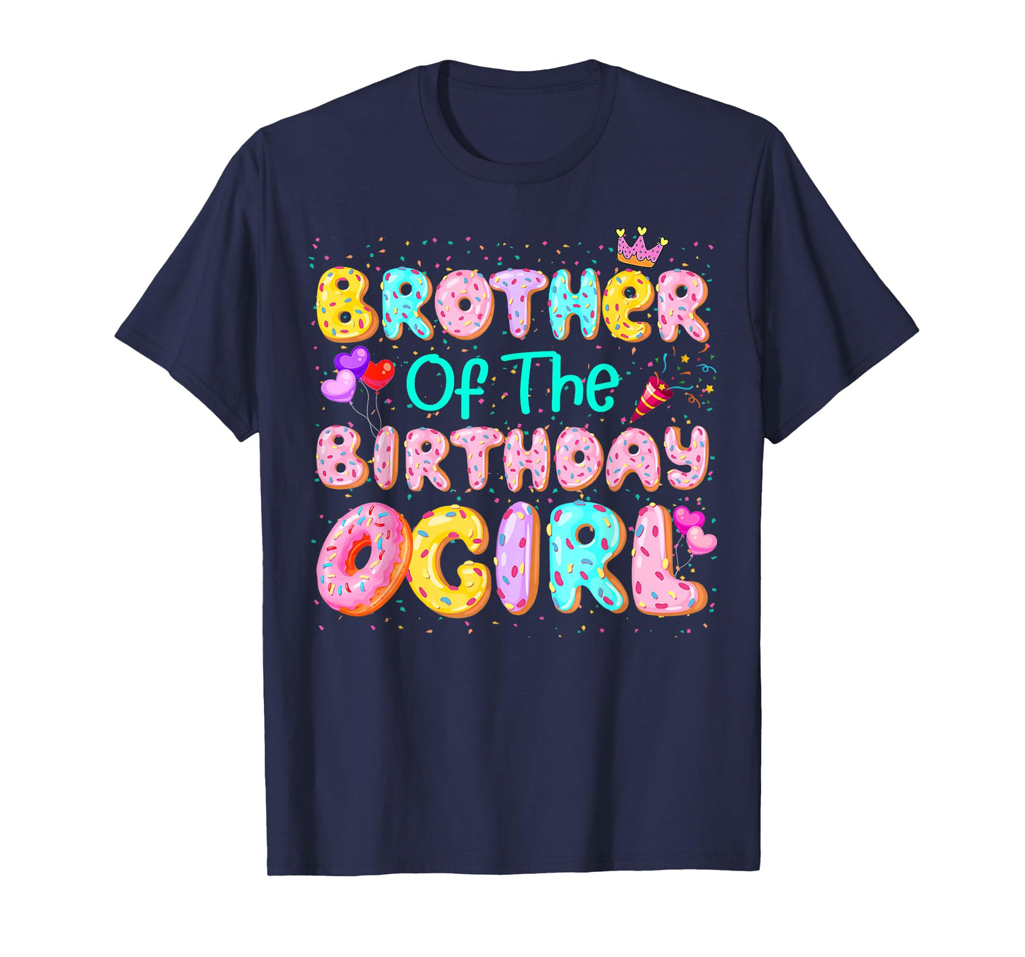 Brother Of The Birthday Girl Sweet Donut Matching Family T-Shirt