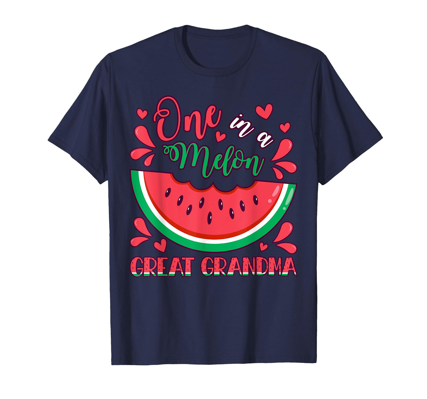 One in a Melon Great Grandma Birthday Party Matching Family T-Shirt