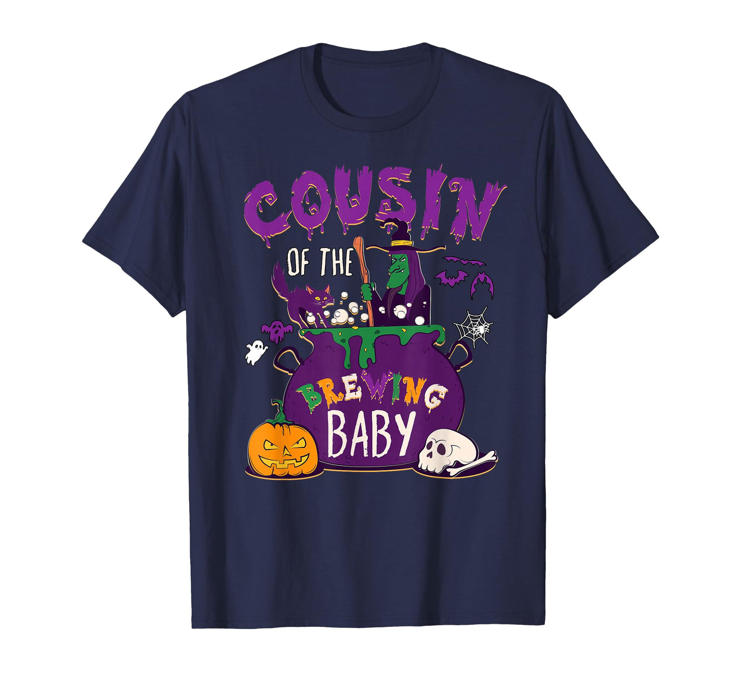 Halloween Baby Shower Cousin of Brewing Baby Matching Family T-Shirt
