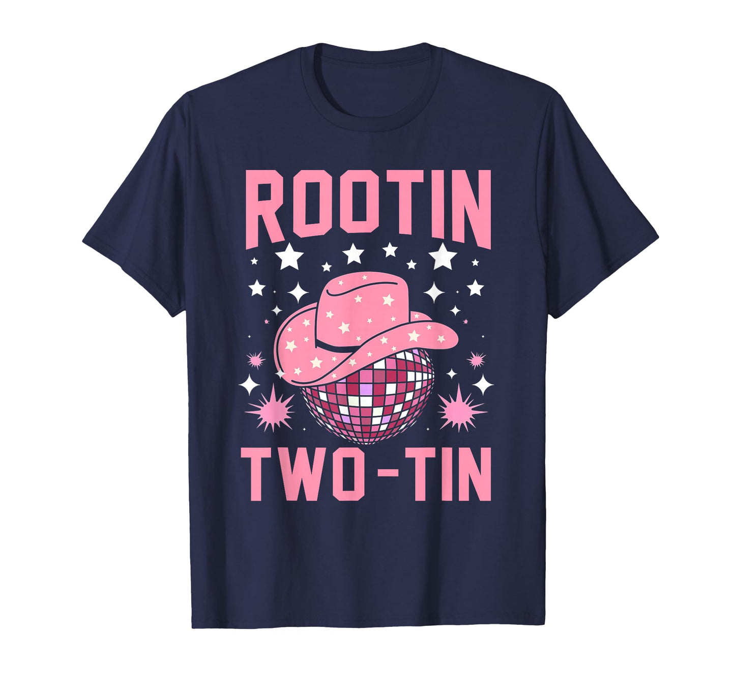Rootin Two-tin 2nd Birthday Western Disco Cowgirl T-Shirt