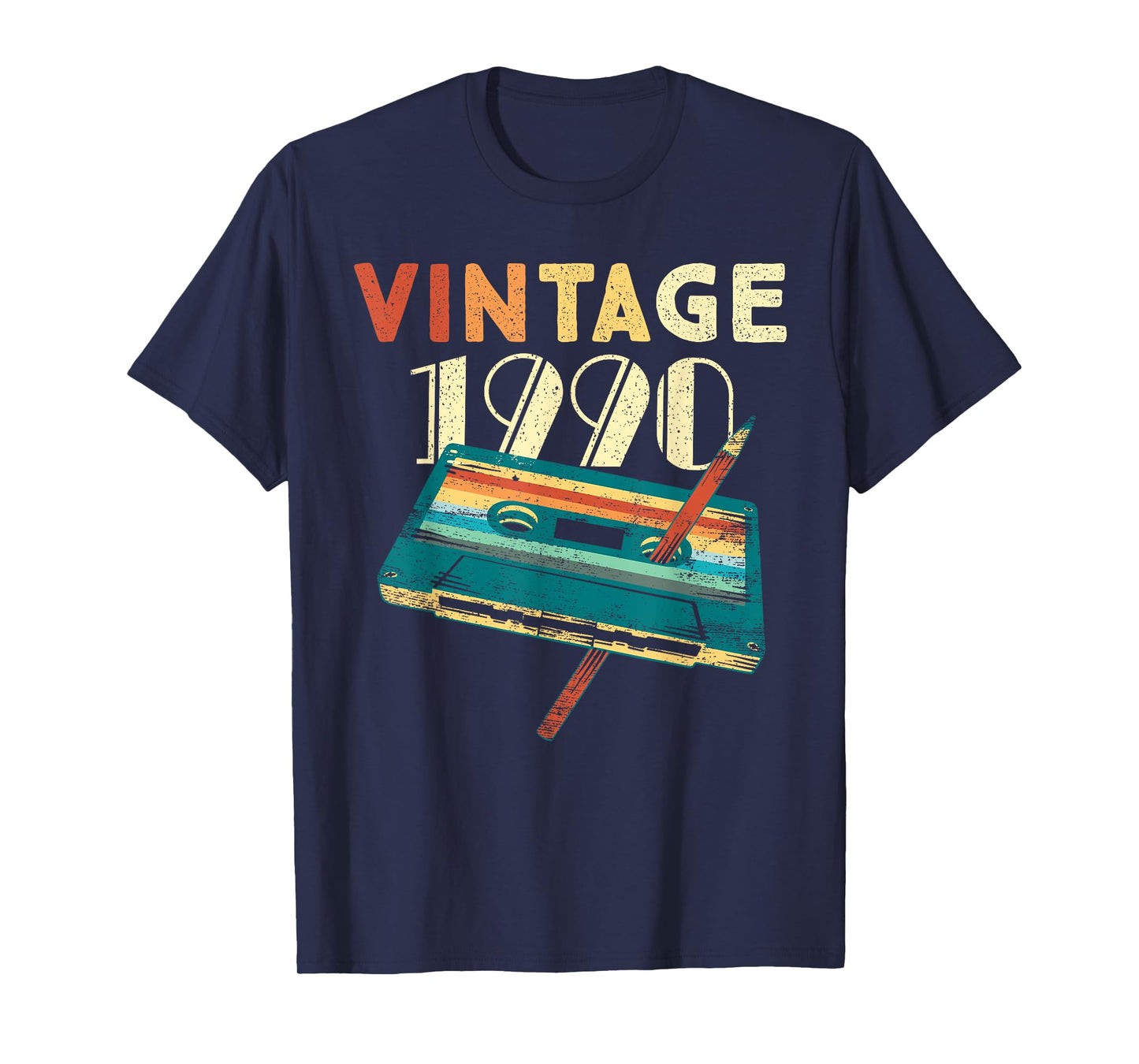 Vintage 1990 Music Cassette 35 Years Old Gifts 35th Birthday T-Shirt