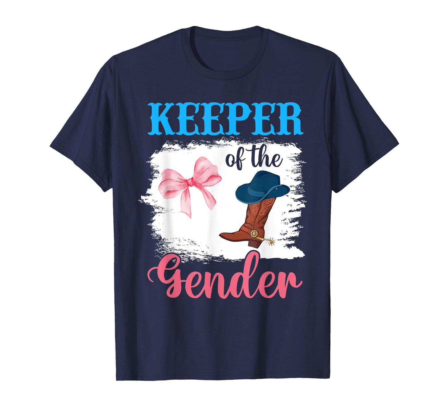 Boots or Bows Gender Reveal Decorations Keeper of the Gender T-Shirt