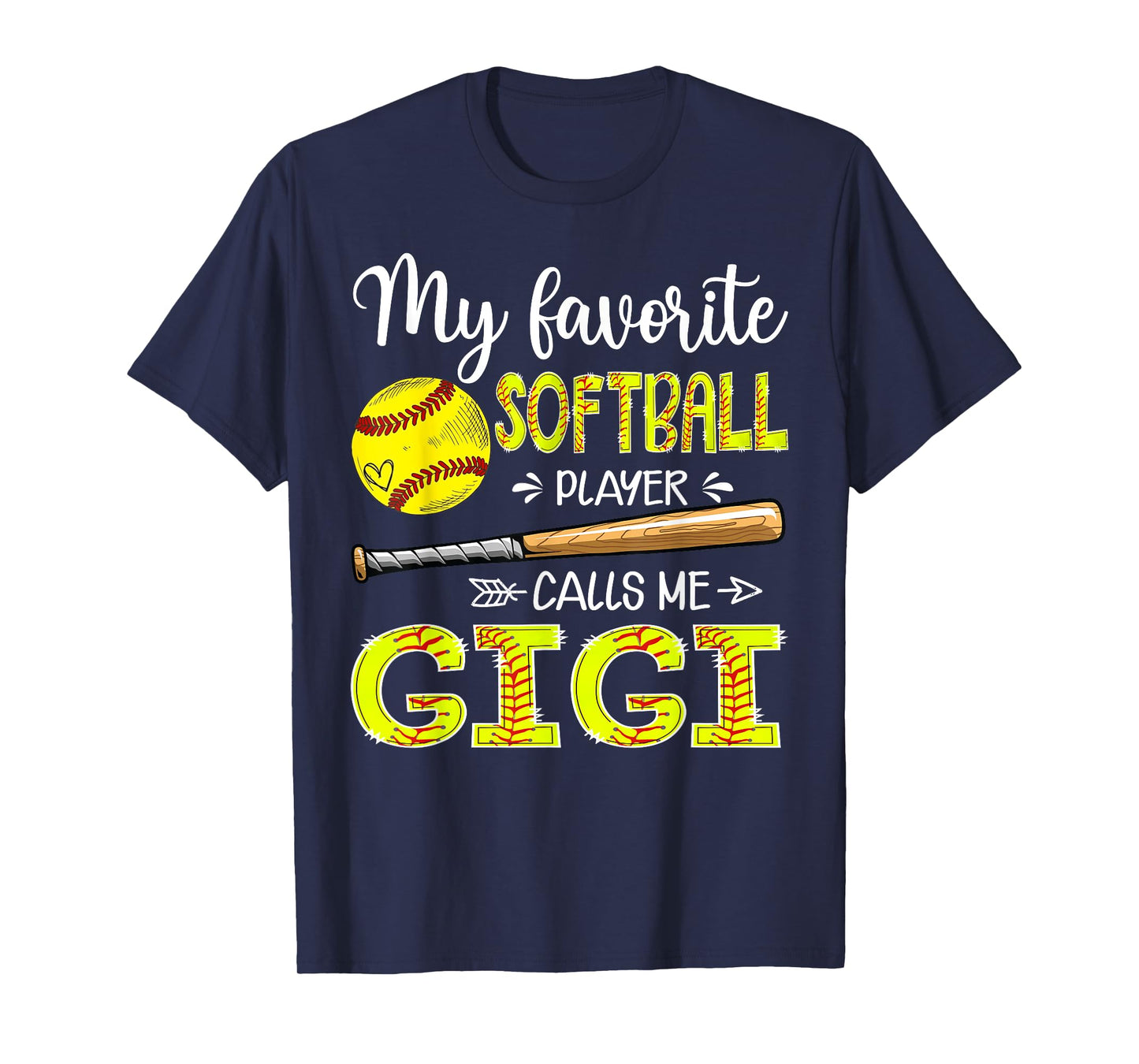My Favorite Softball Player Calls Me Gigi Softball Lover T-Shirt