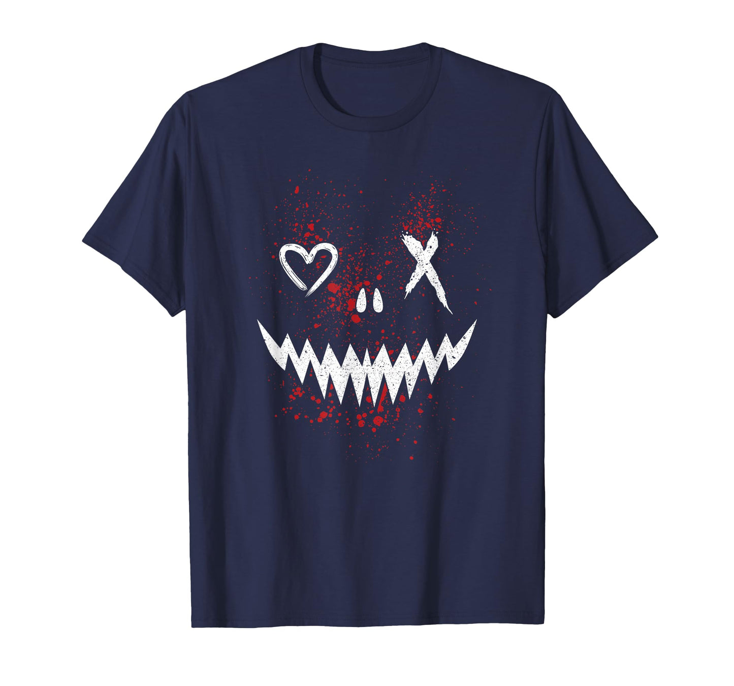Evil Face | Heart Cross Smile | Satan Demon T-Shirt